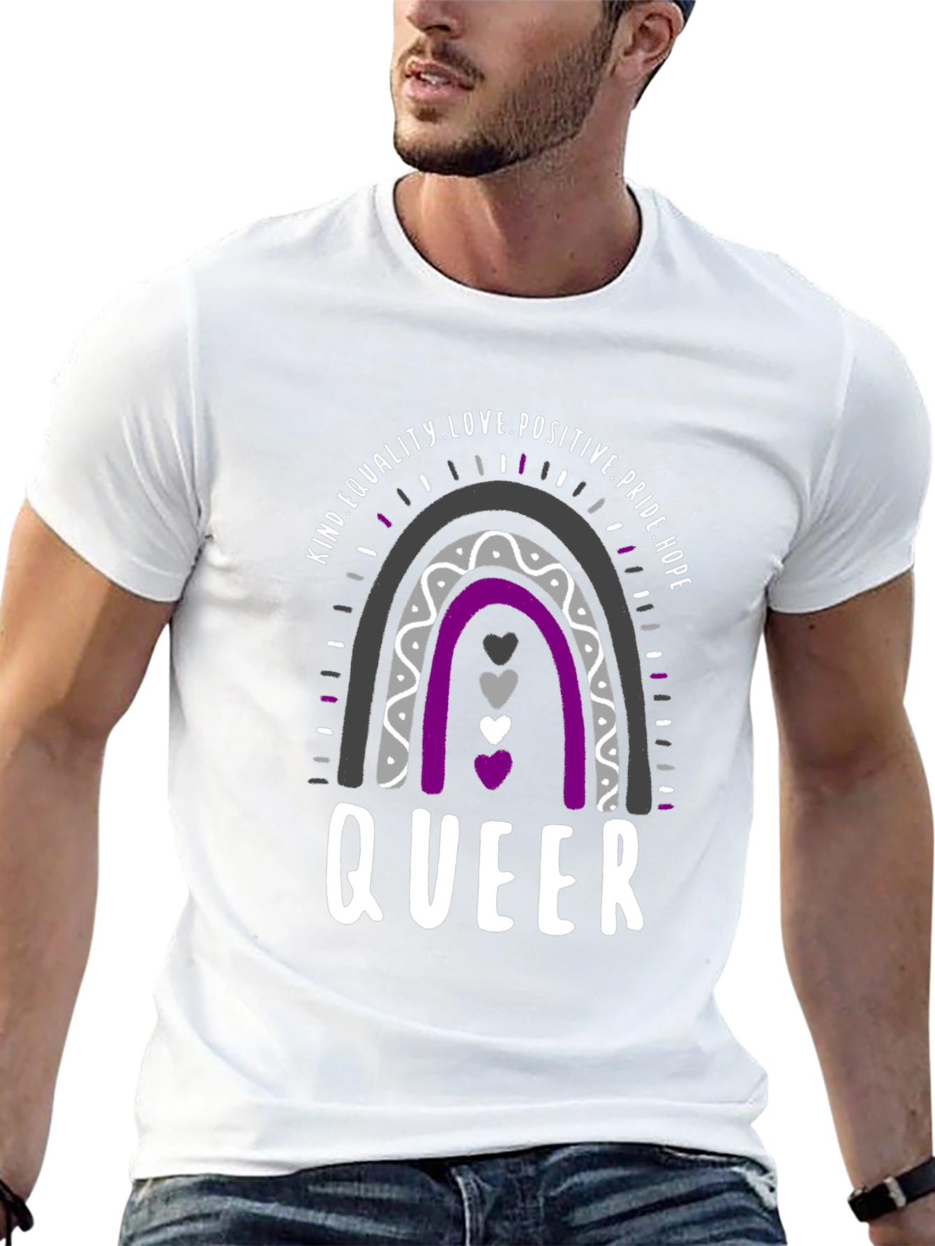 Queer Pride Rainbow Graphic T-Shirt