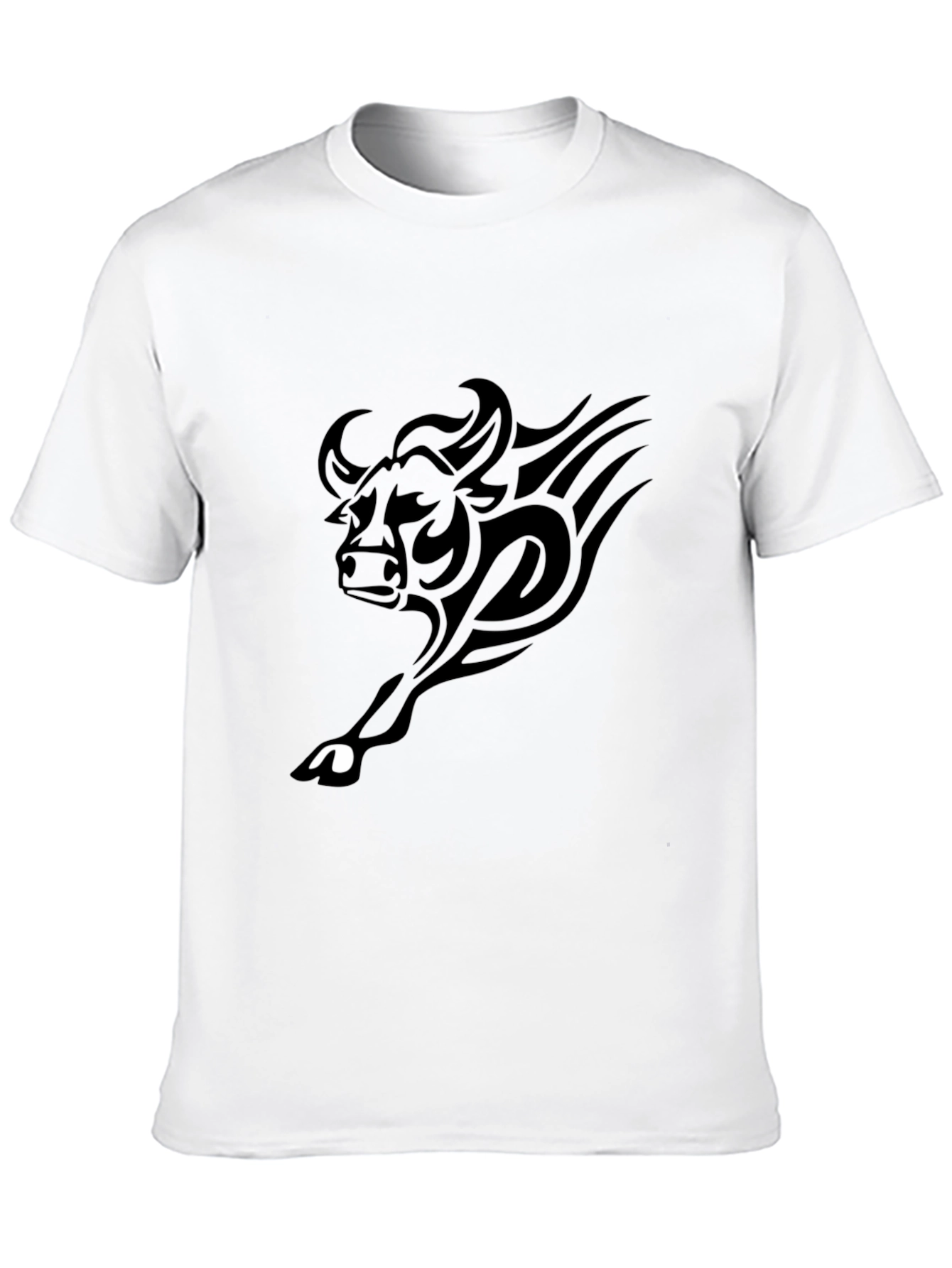 Black Bull Tribal Graphic T-Shirt