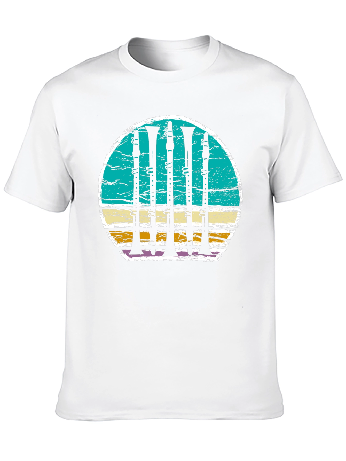 Clarinet Sunset Graphic Tee - Music Lovers T-Shirt