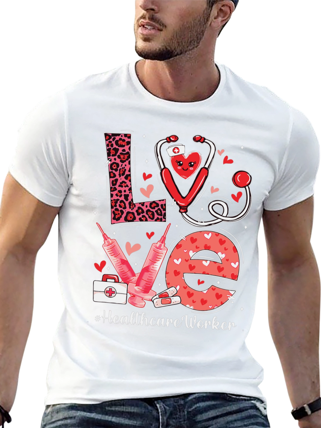 Healthcare Worker Love Graphic T-Shirt
