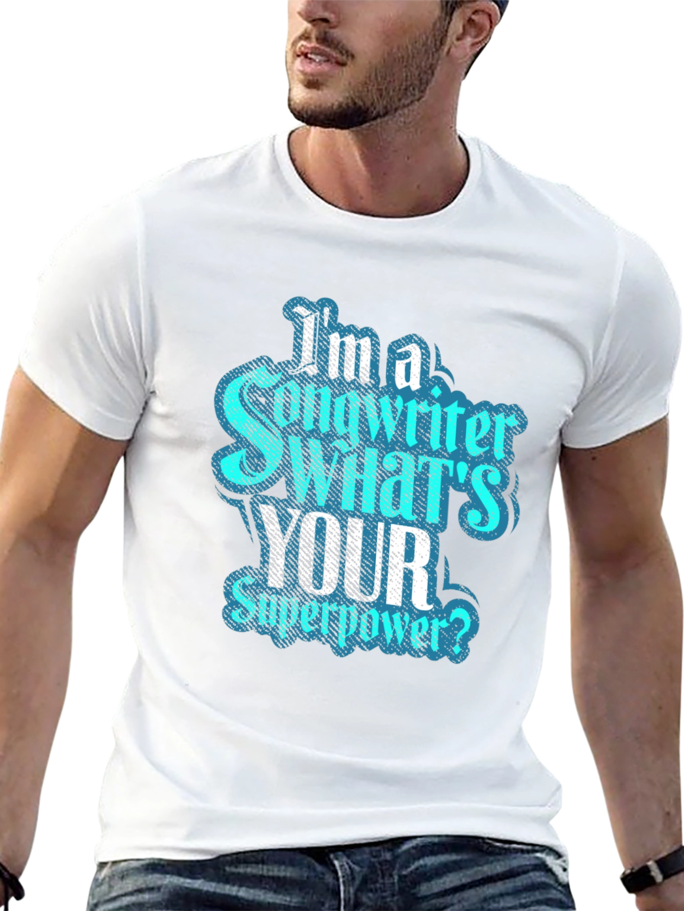 Songwriter Superpower T-Shirt - Black Crew Neck