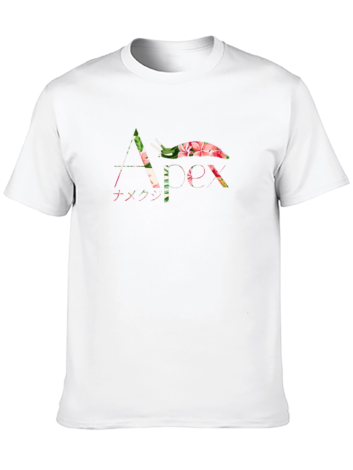 Floral Apex Slug Graphic Black T-Shirt