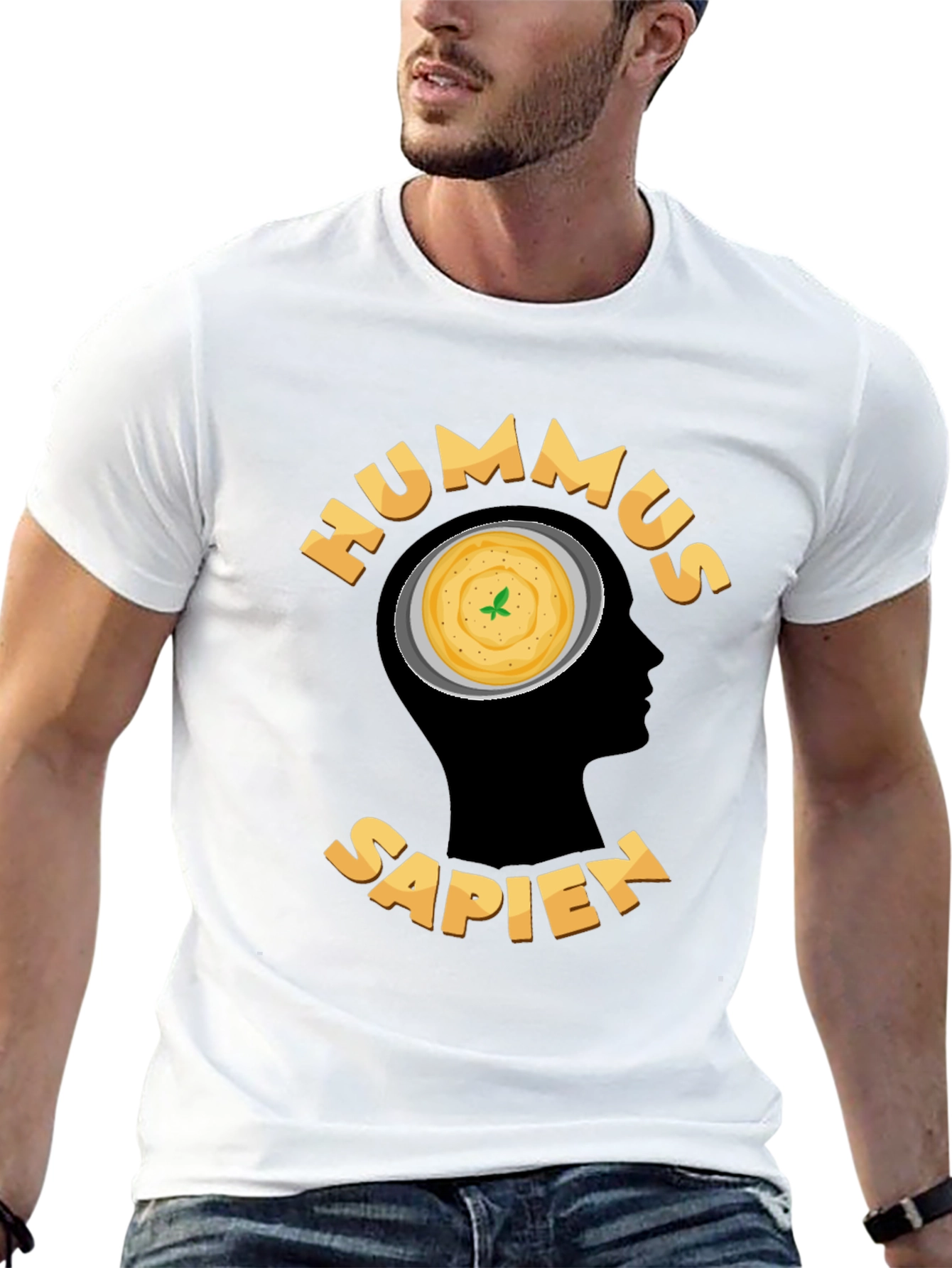 Hummus Sapien Graphic T-Shirt - Foodie Humor Tee