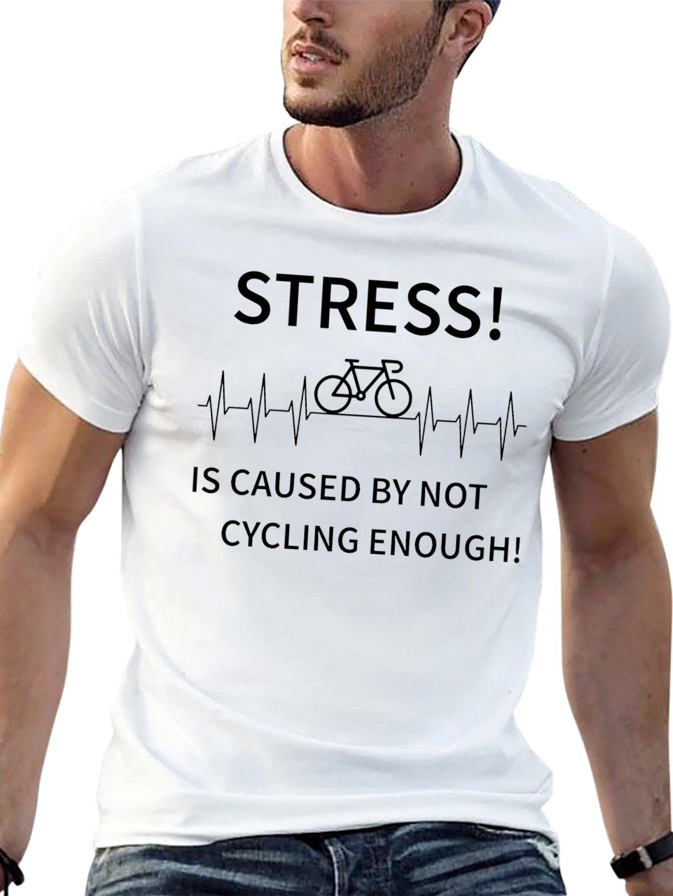 Stress Cycling T-Shirt - Funny Biker Tee