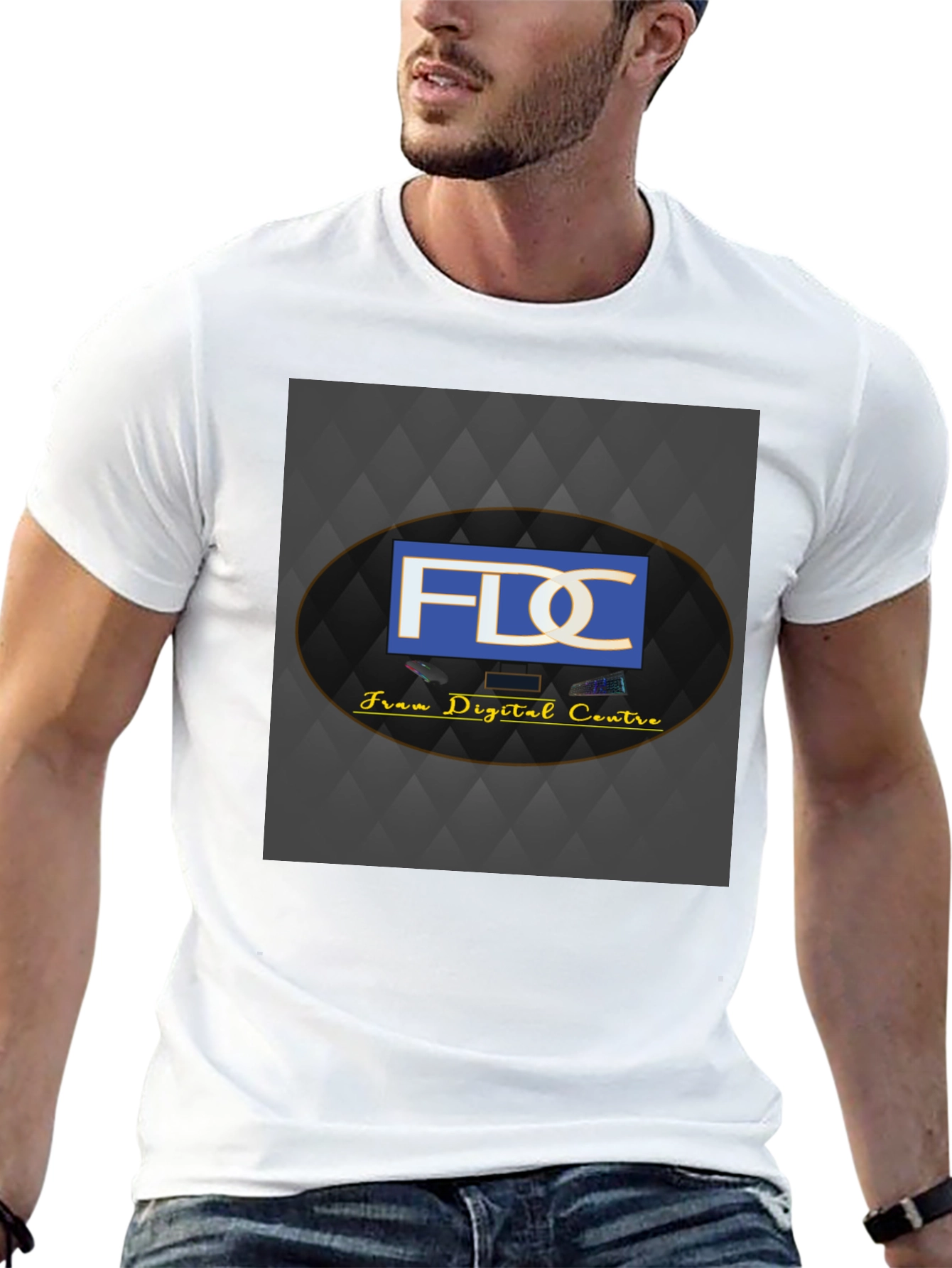 Black FDC Digital Centre T-Shirt