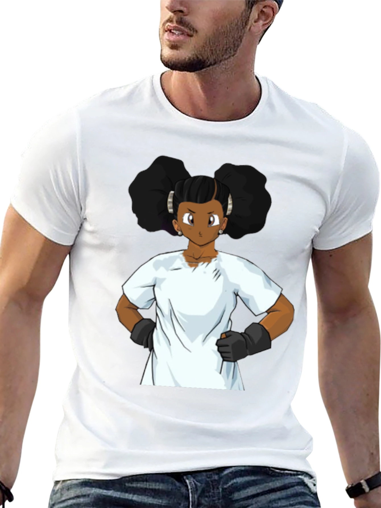 Cartoon Graphic Black T-Shirt