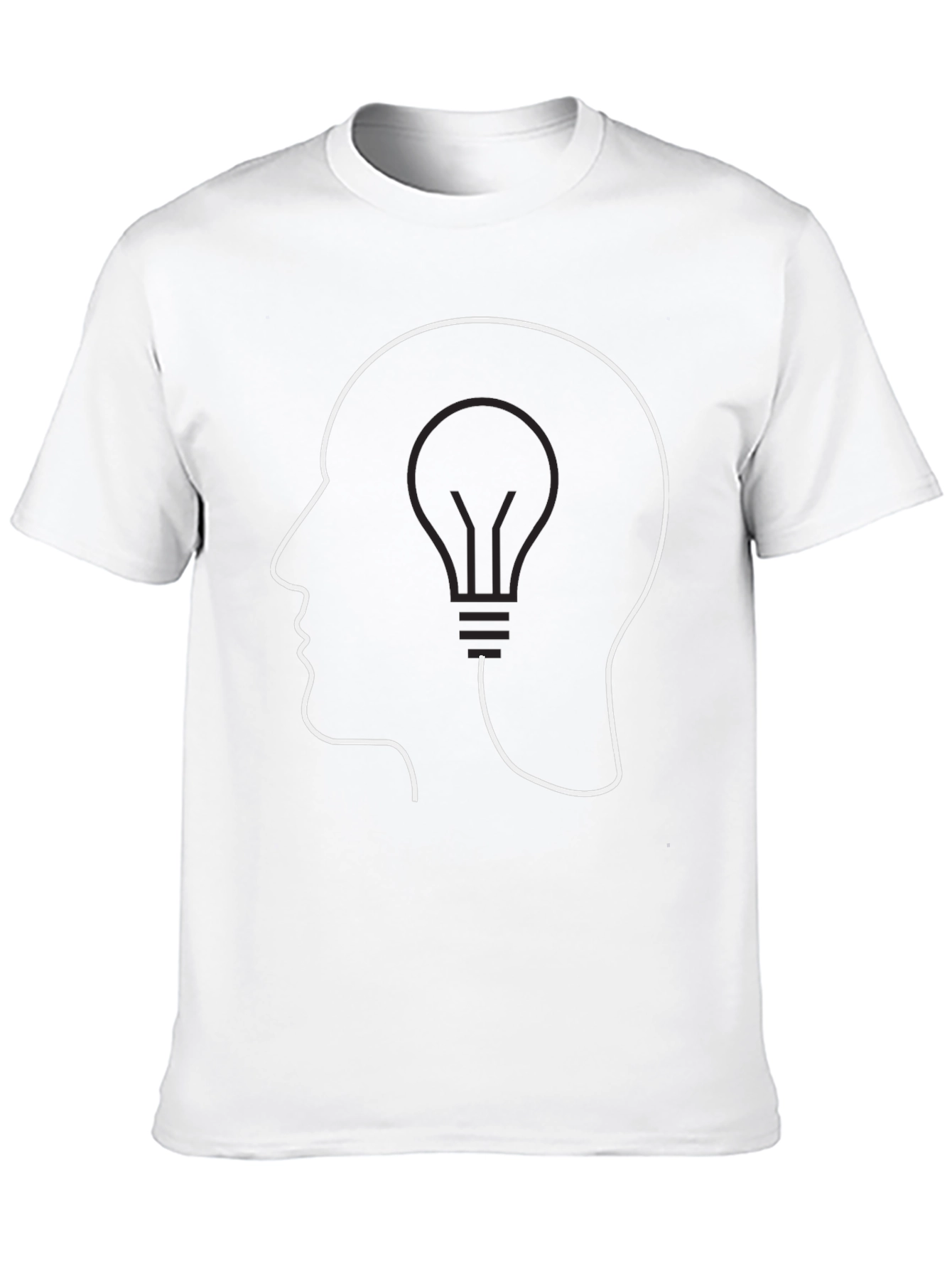 Thinking Lightbulb Tee - Stylish Idea T-Shirt
