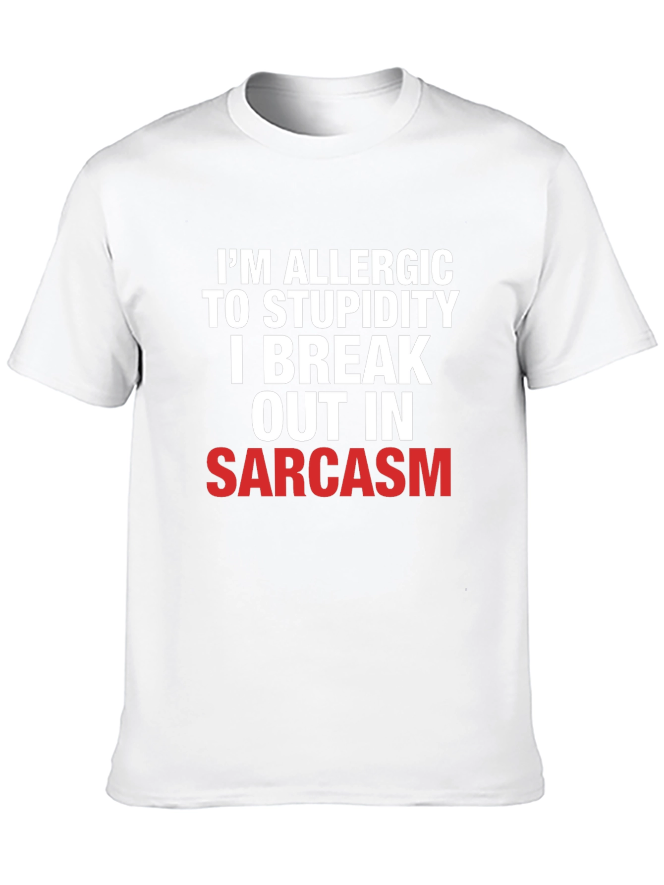 Sarcastic Statement Black Cotton T-Shirt