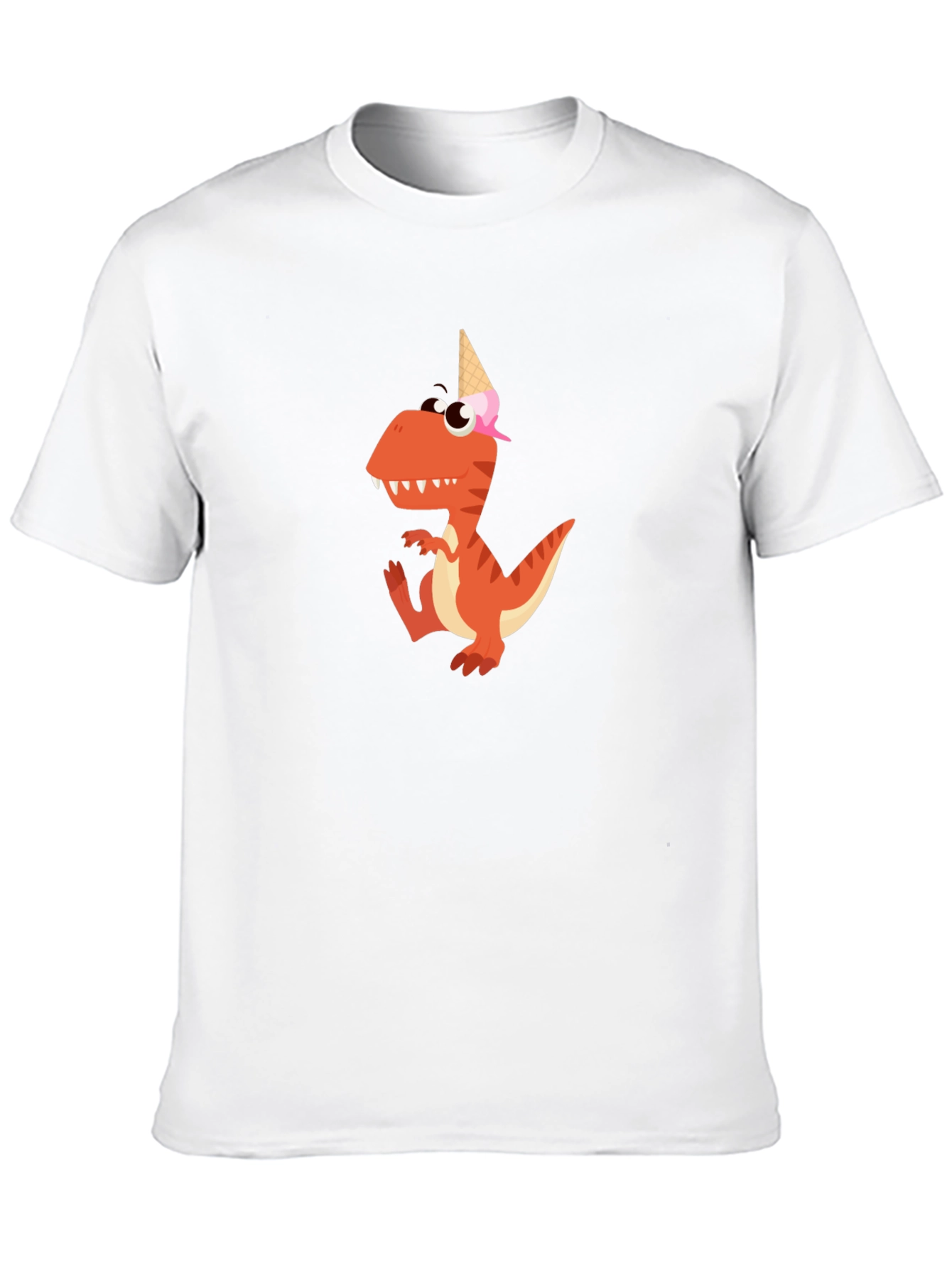 Dino Ice Cream Cone T-Shirt - Fun Graphic Tee