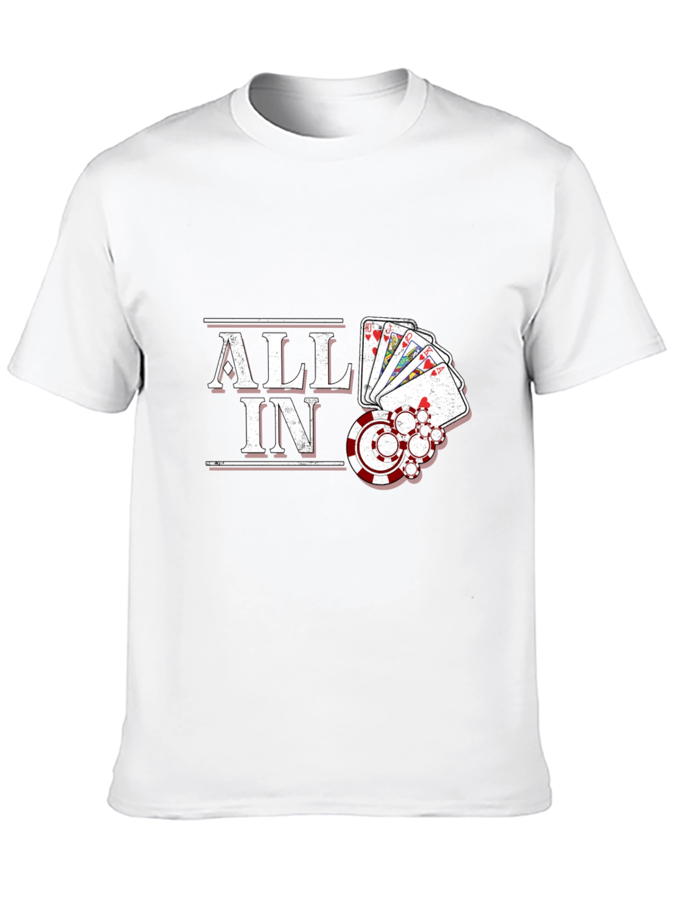 All In Poker Graphic Tee - Lucky Hand T-Shirt