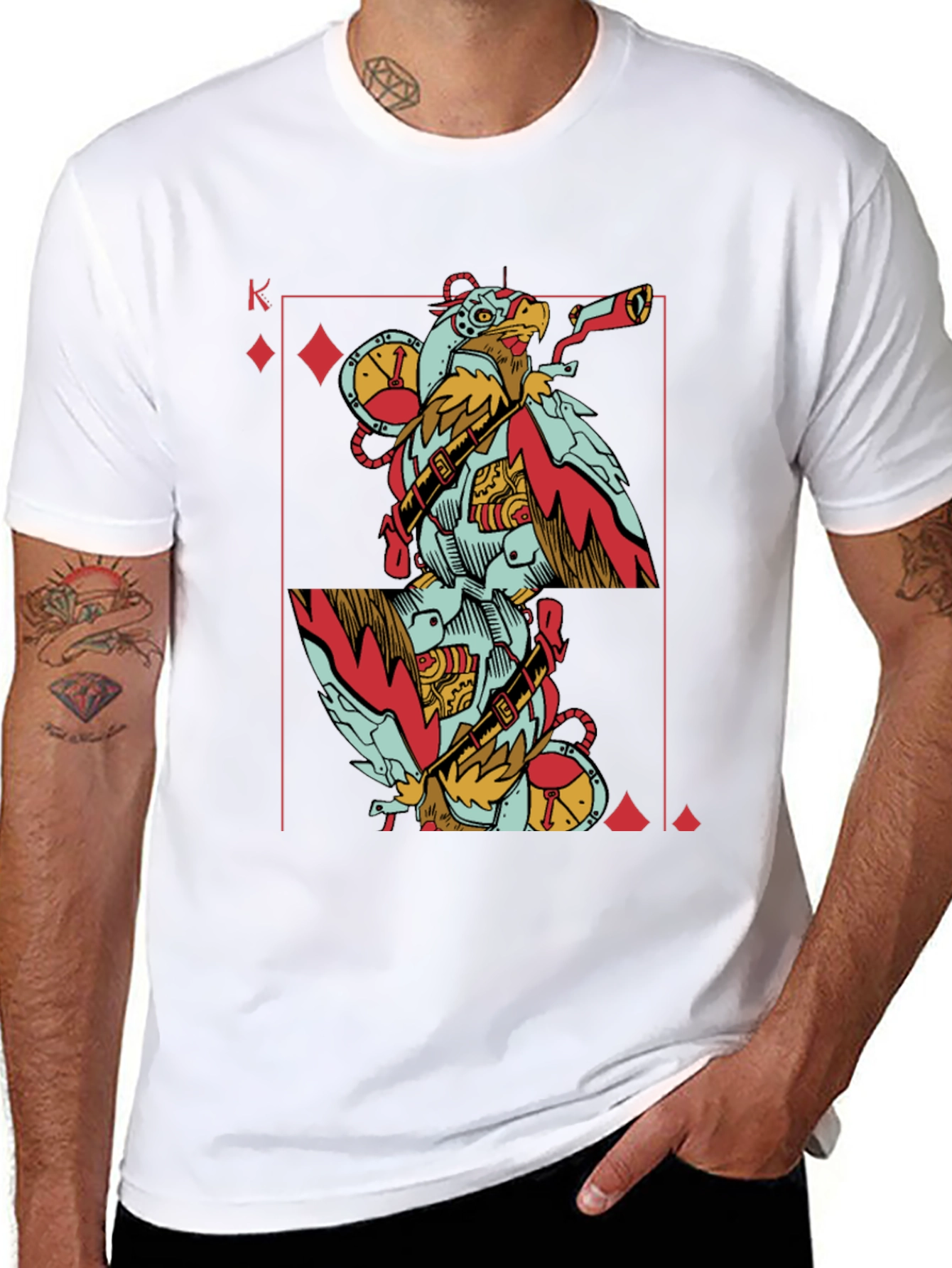 King of Diamonds Steampunk Bird T-Shirt