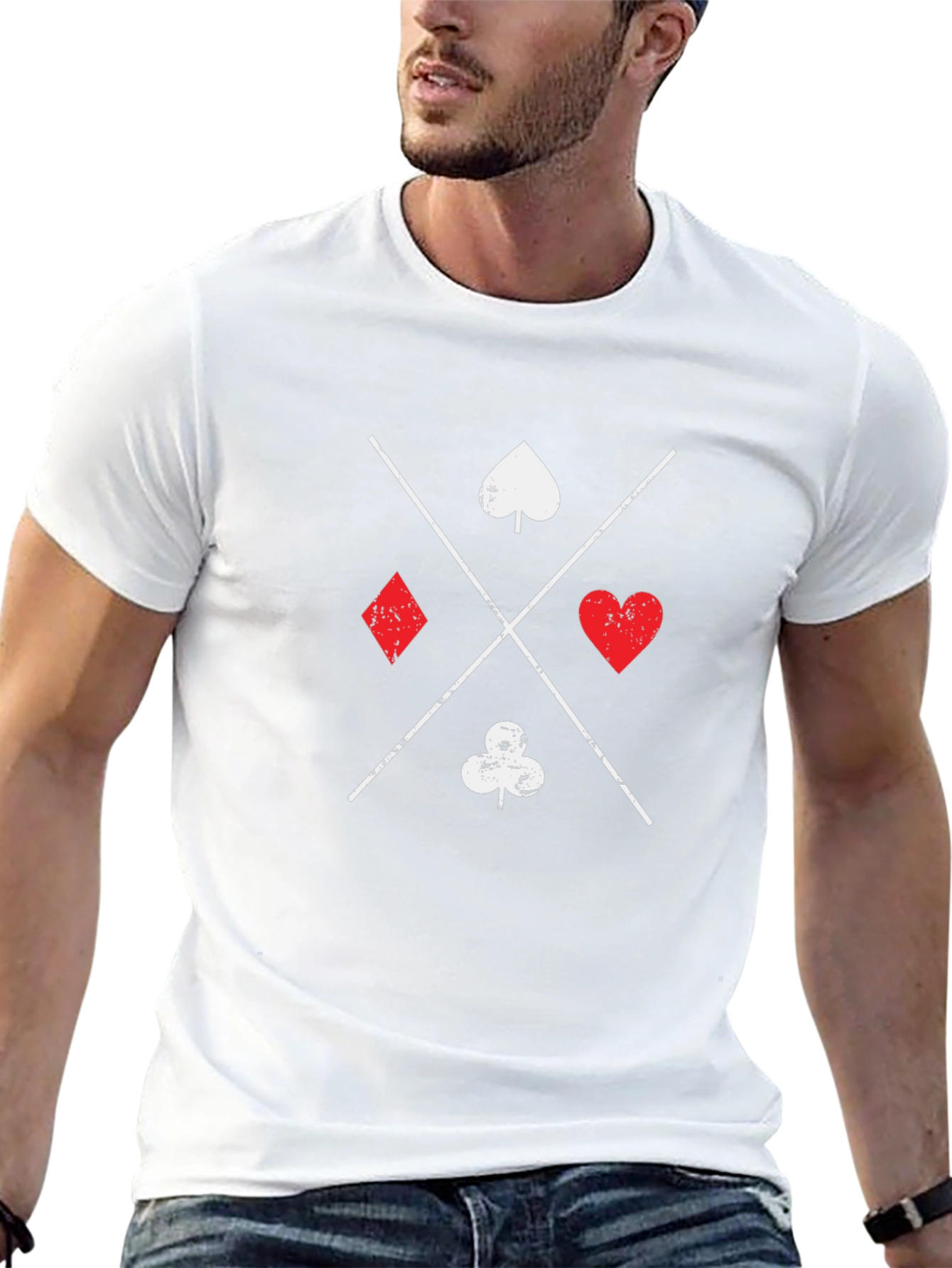 Suits Me T-Shirt - Poker Card Symbols Graphic Tee