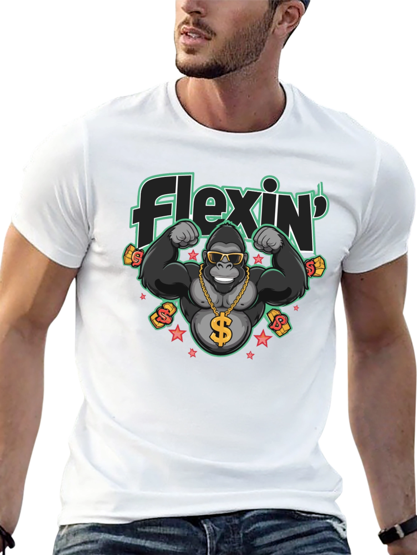 Flexin Gorilla T-Shirt - Black
