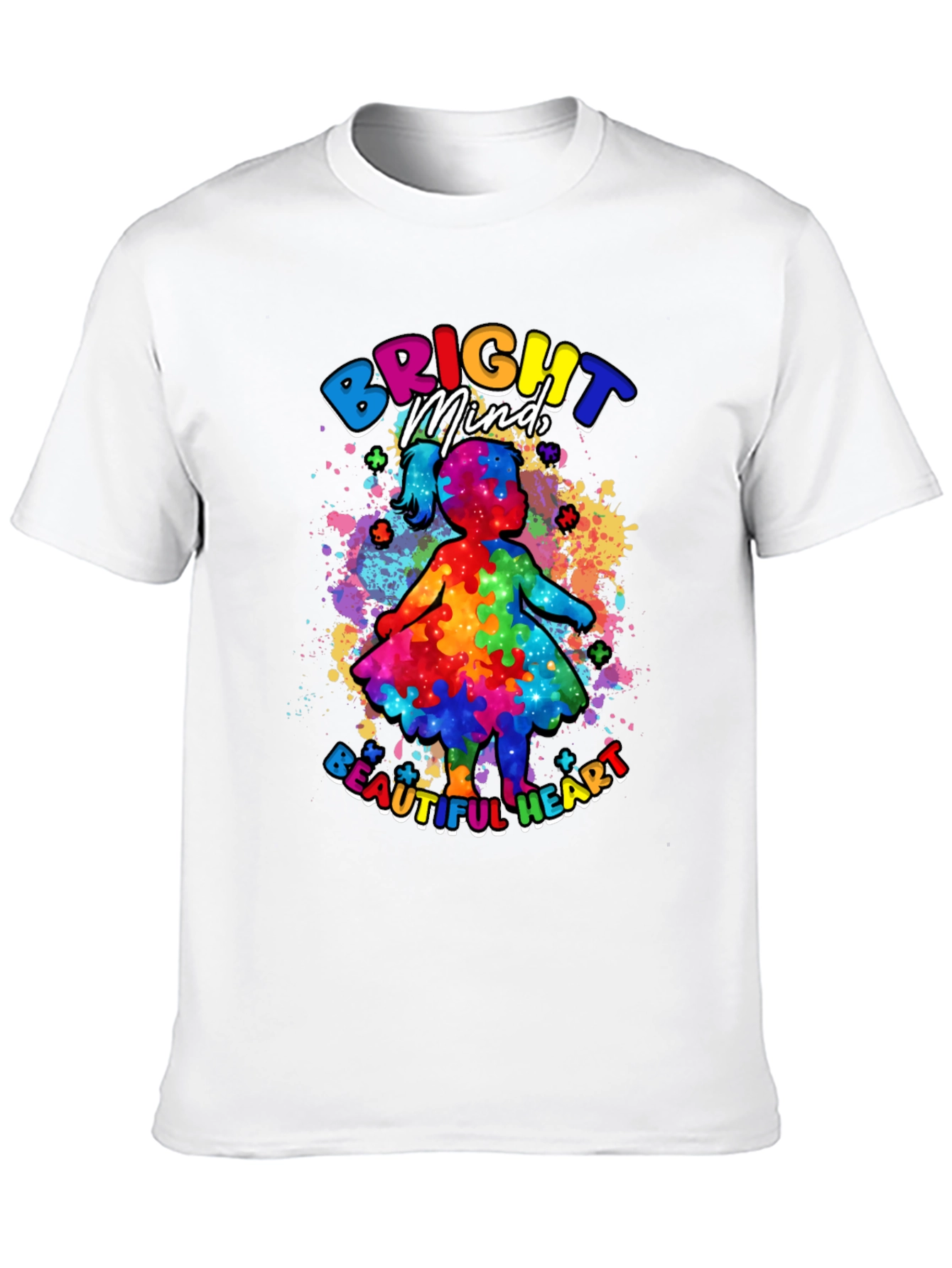 Bright Mind Beautiful Heart Autism Awareness T-Shirt