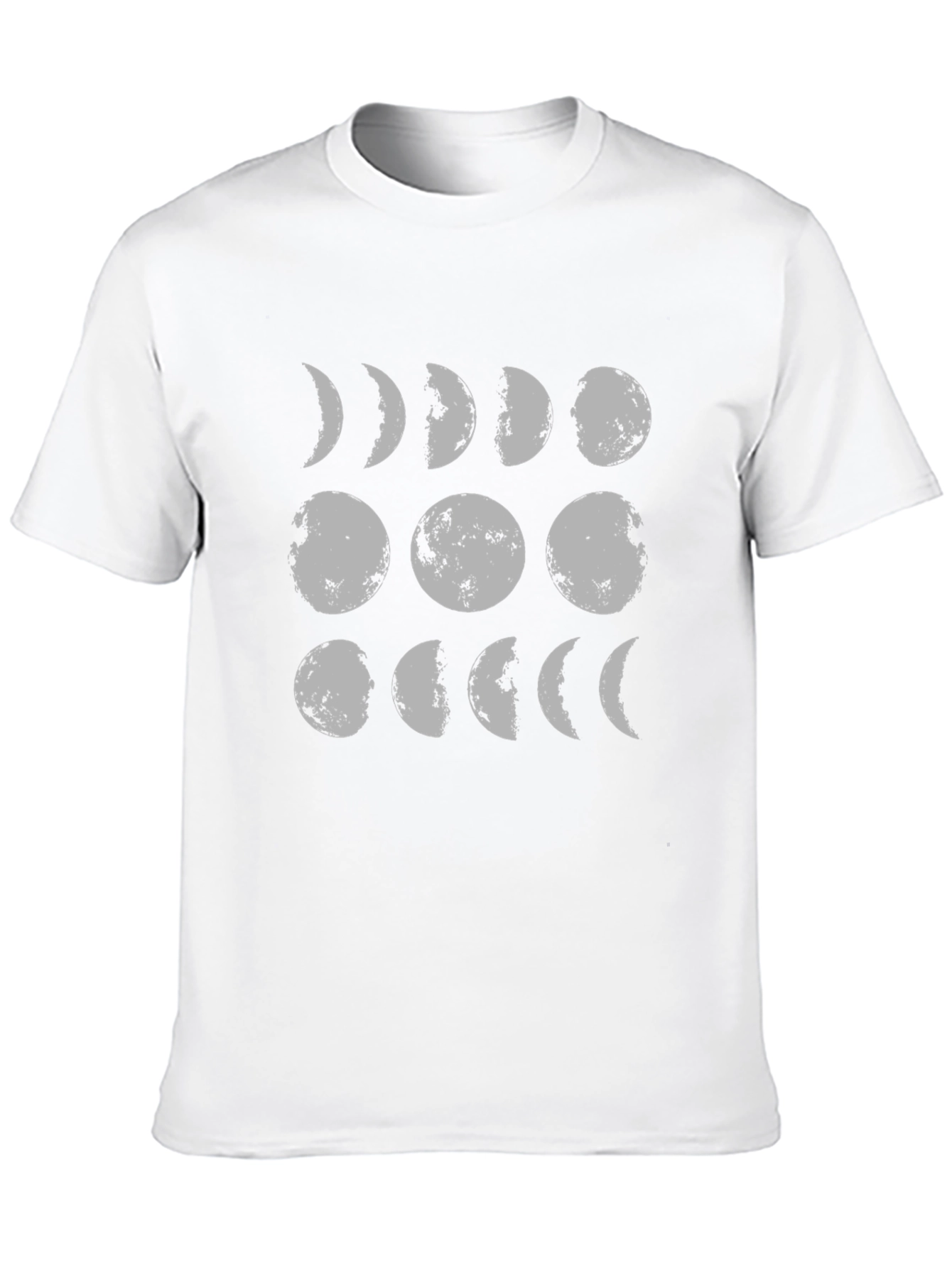 Moon Phases Graphic Tee - Black Cotton T-Shirt