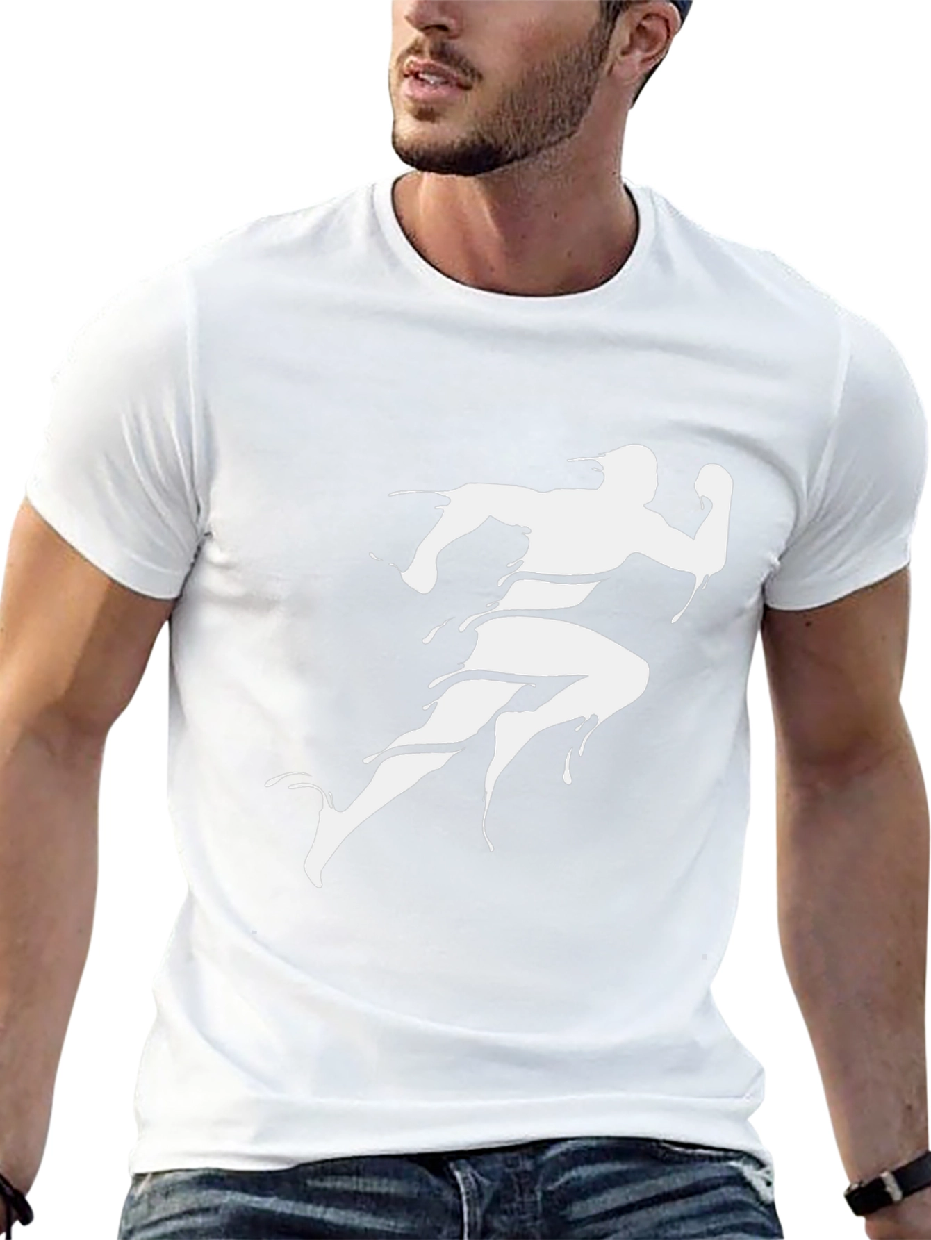Mens Graphic Tee - Running Silhouette