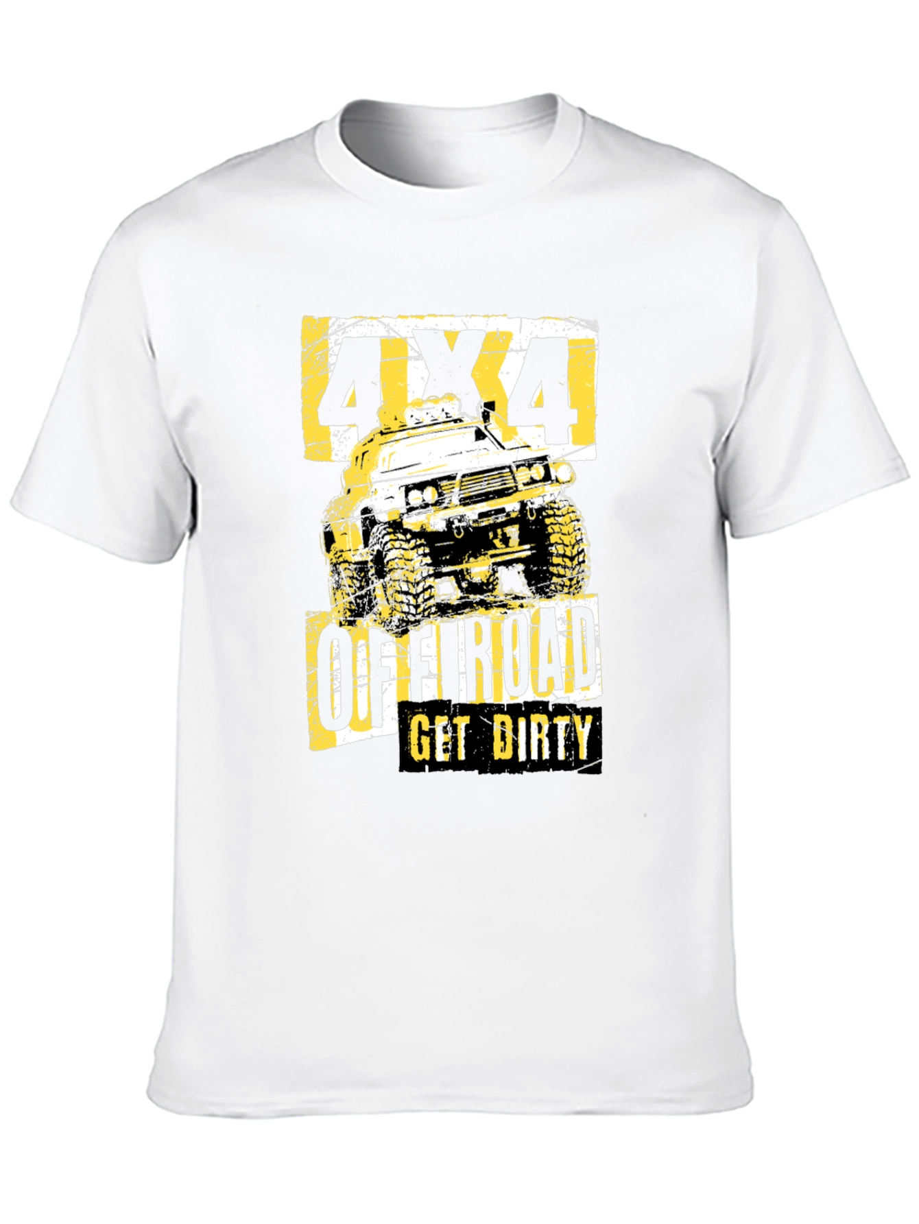 4x4 Off-Road Get Dirty Black Graphic T-Shirt