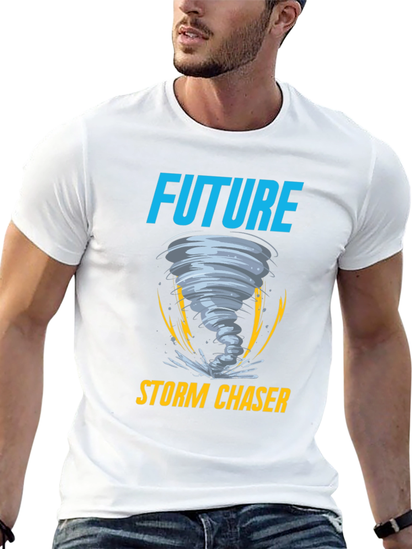 Future Storm Chaser Black Graphic T-Shirt