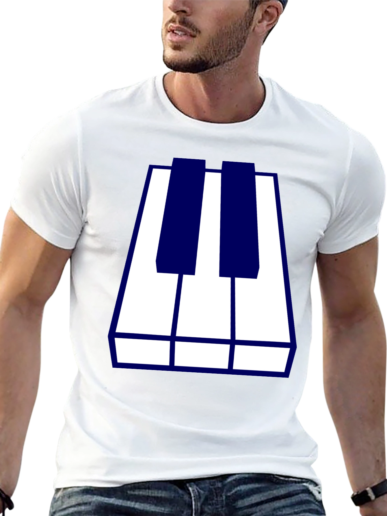 Piano Keys Graphic Tee - Cool Musician Shirt