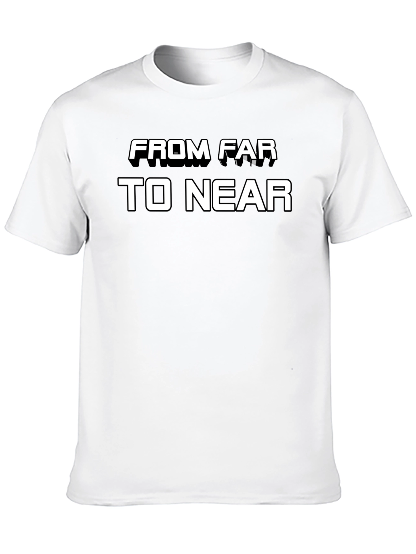 From Far to Near Black Graphic T-Shirt