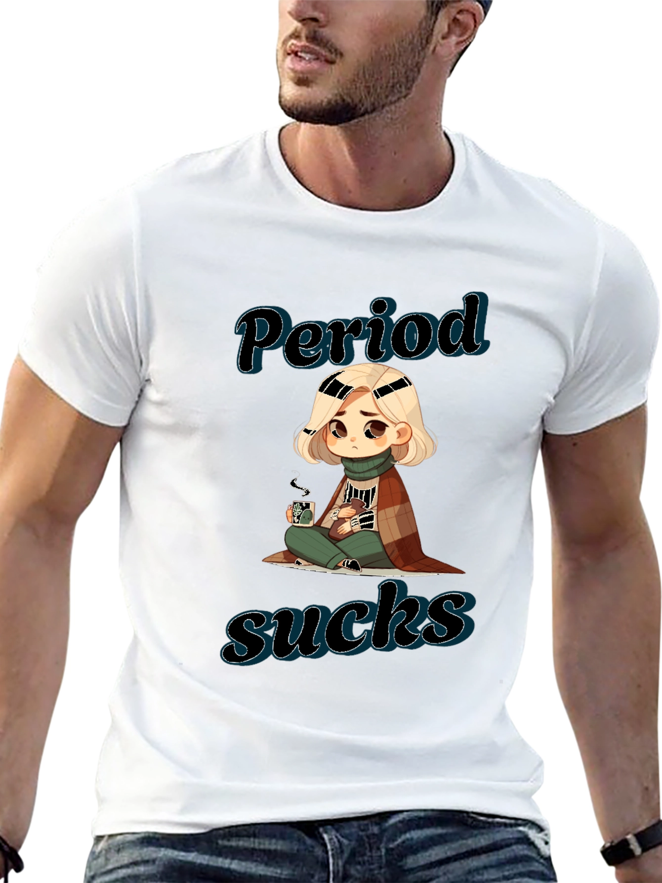 Period Sucks Graphic Tee - Unisex Black T-Shirt