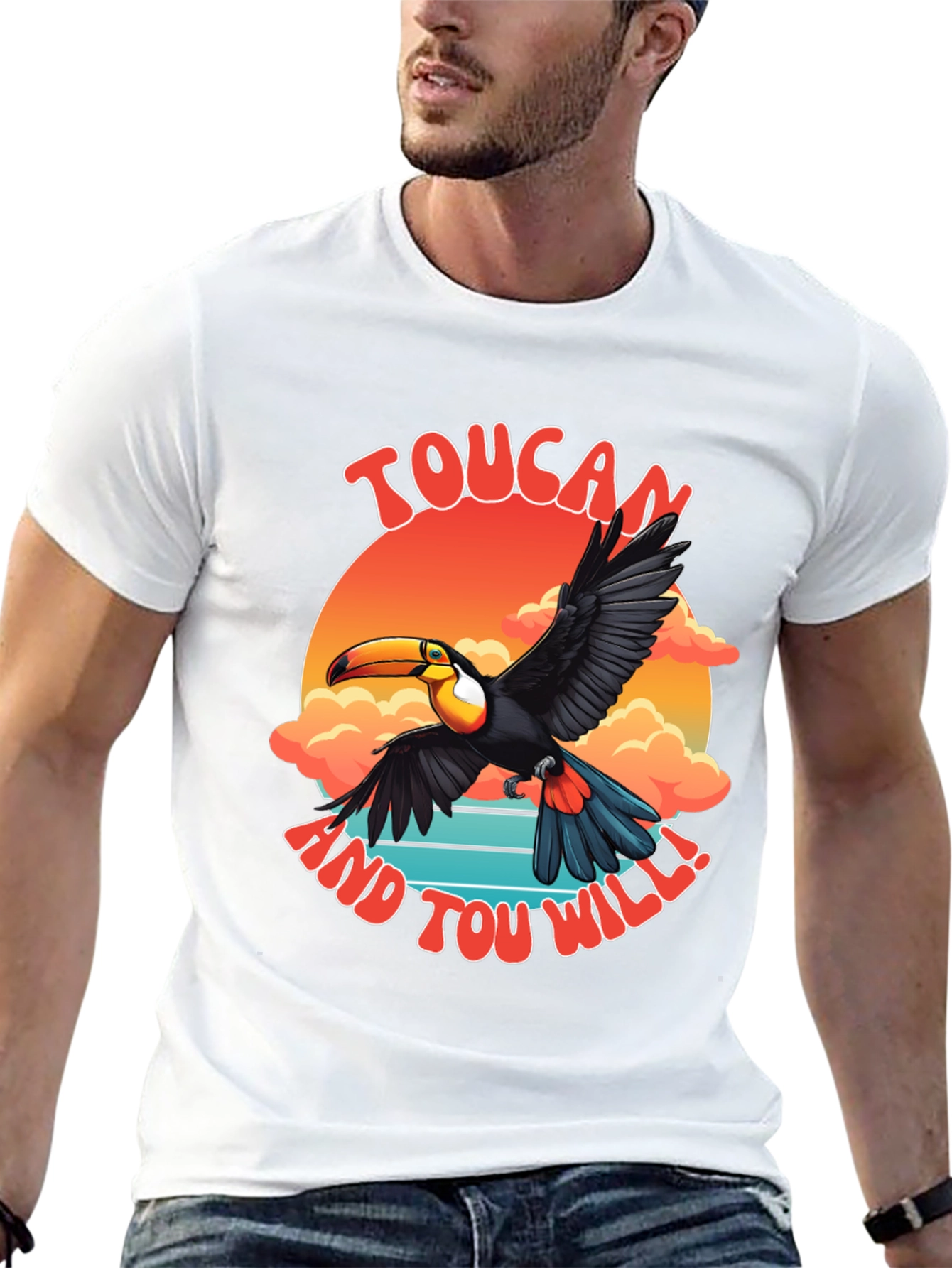 Toucan Graphic T-Shirt - Tropical Bird Design