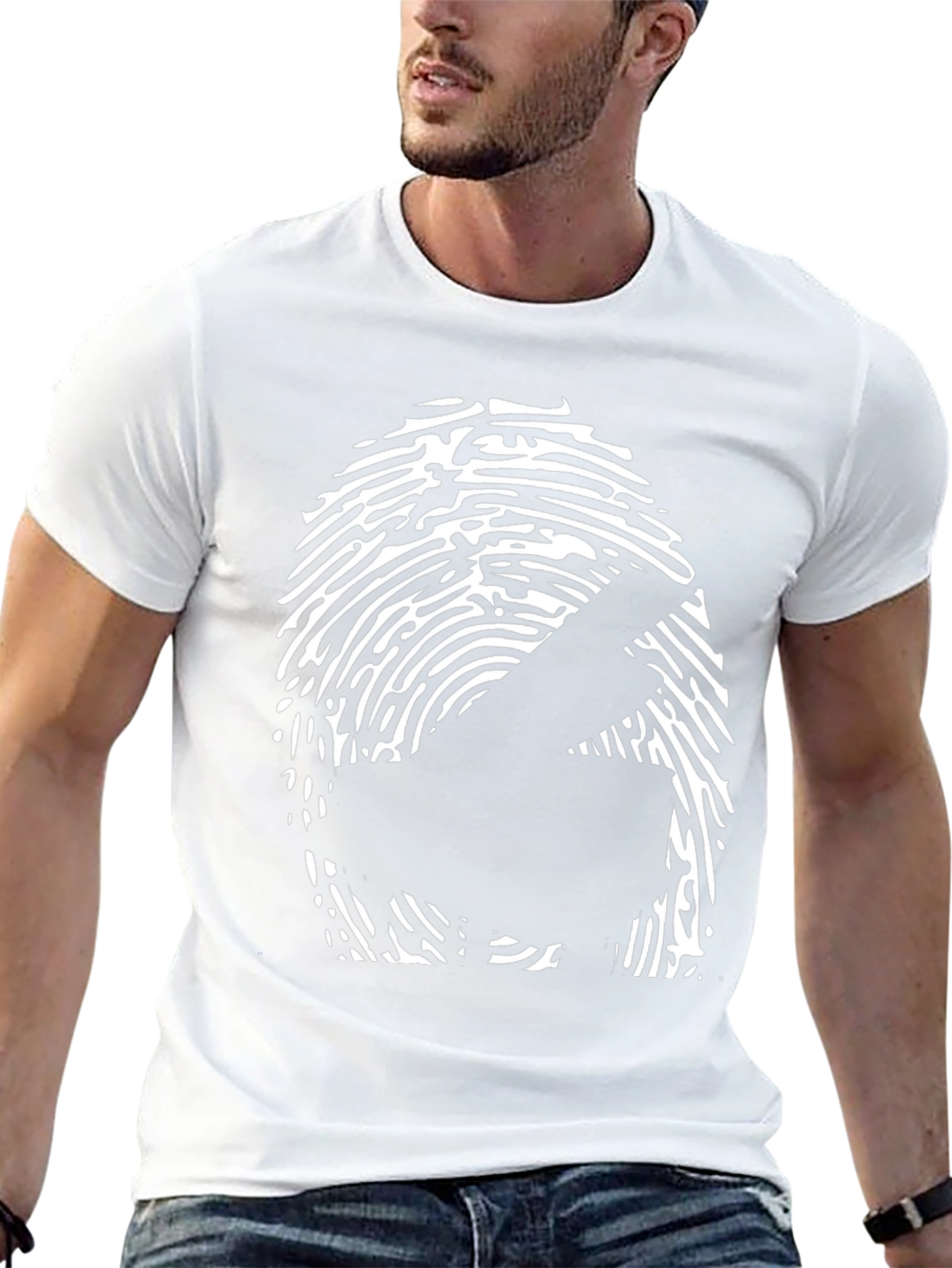Piano Fingerprint Graphic Tee - Music Lover Shirt