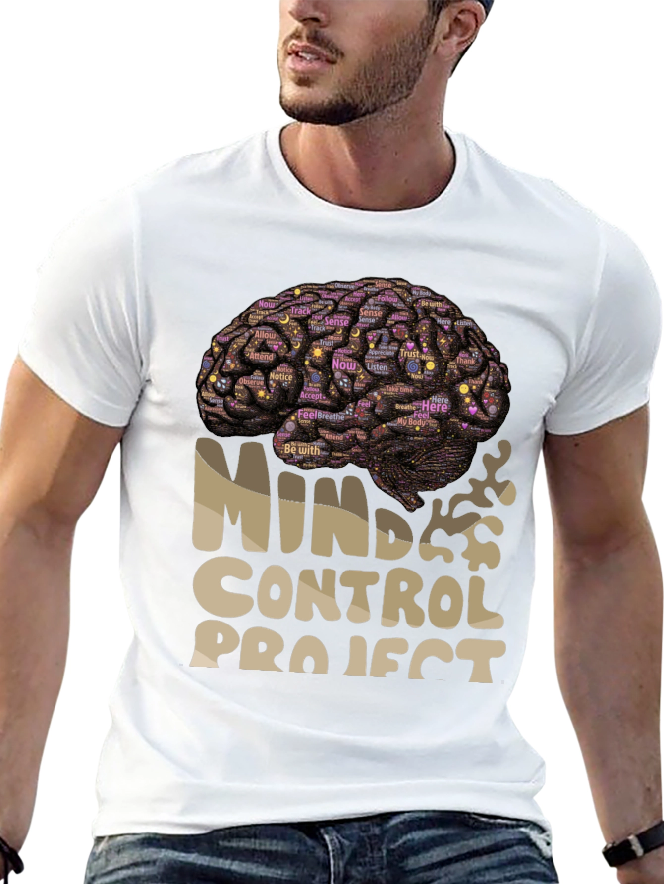 Mind Control Project Brain Graphic T-Shirt