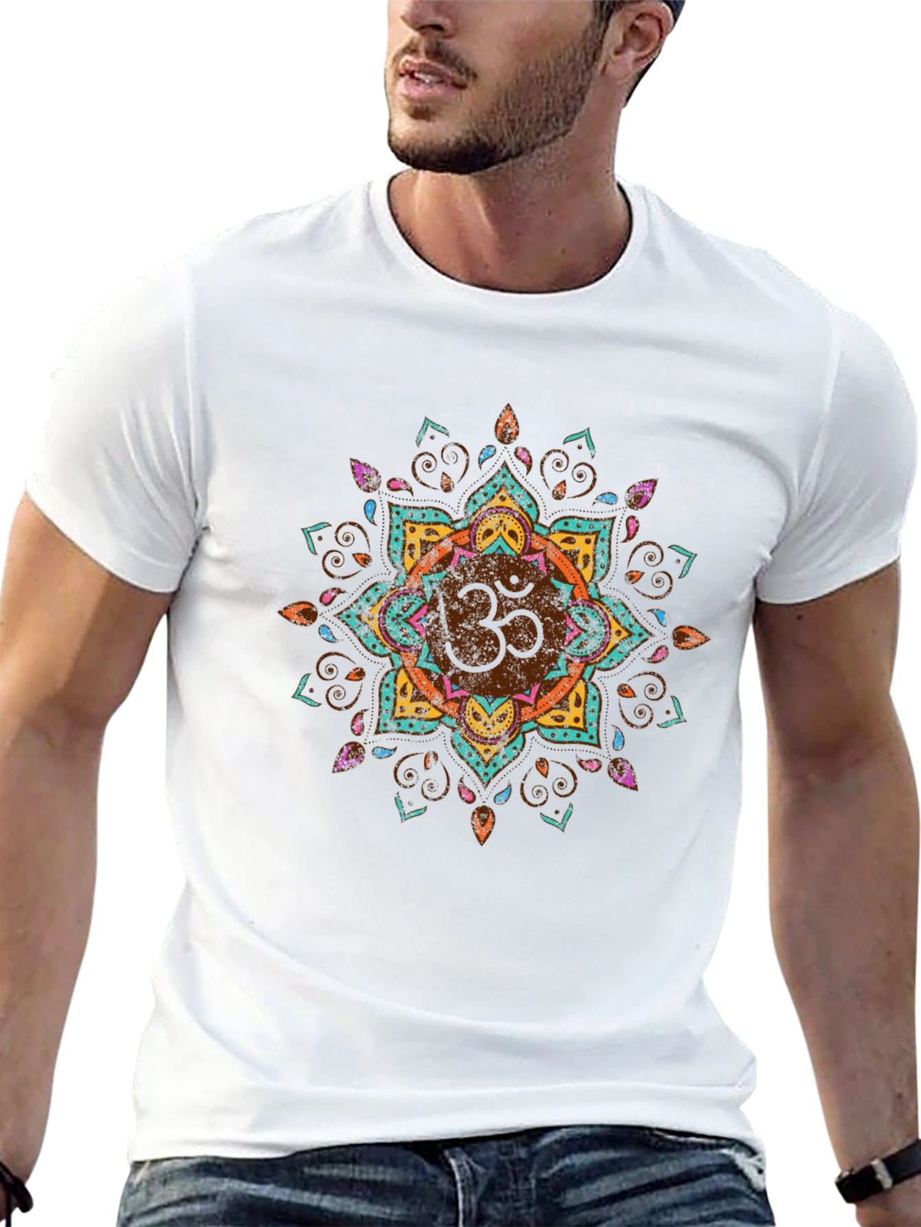 Om Mandala Graphic T-Shirt - Black