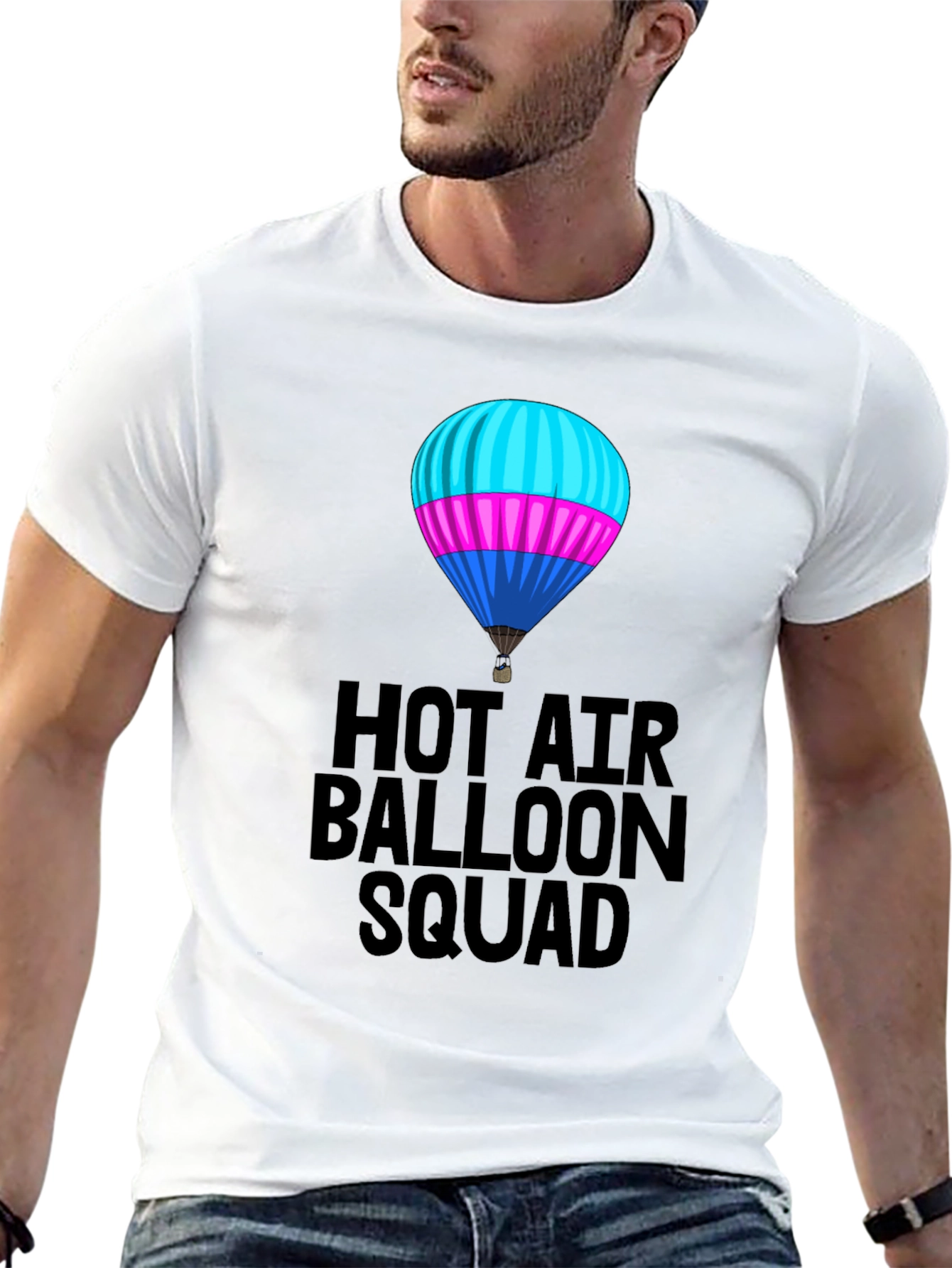 Hot Air Balloon Squad T-Shirt - Unisex Black Tee
