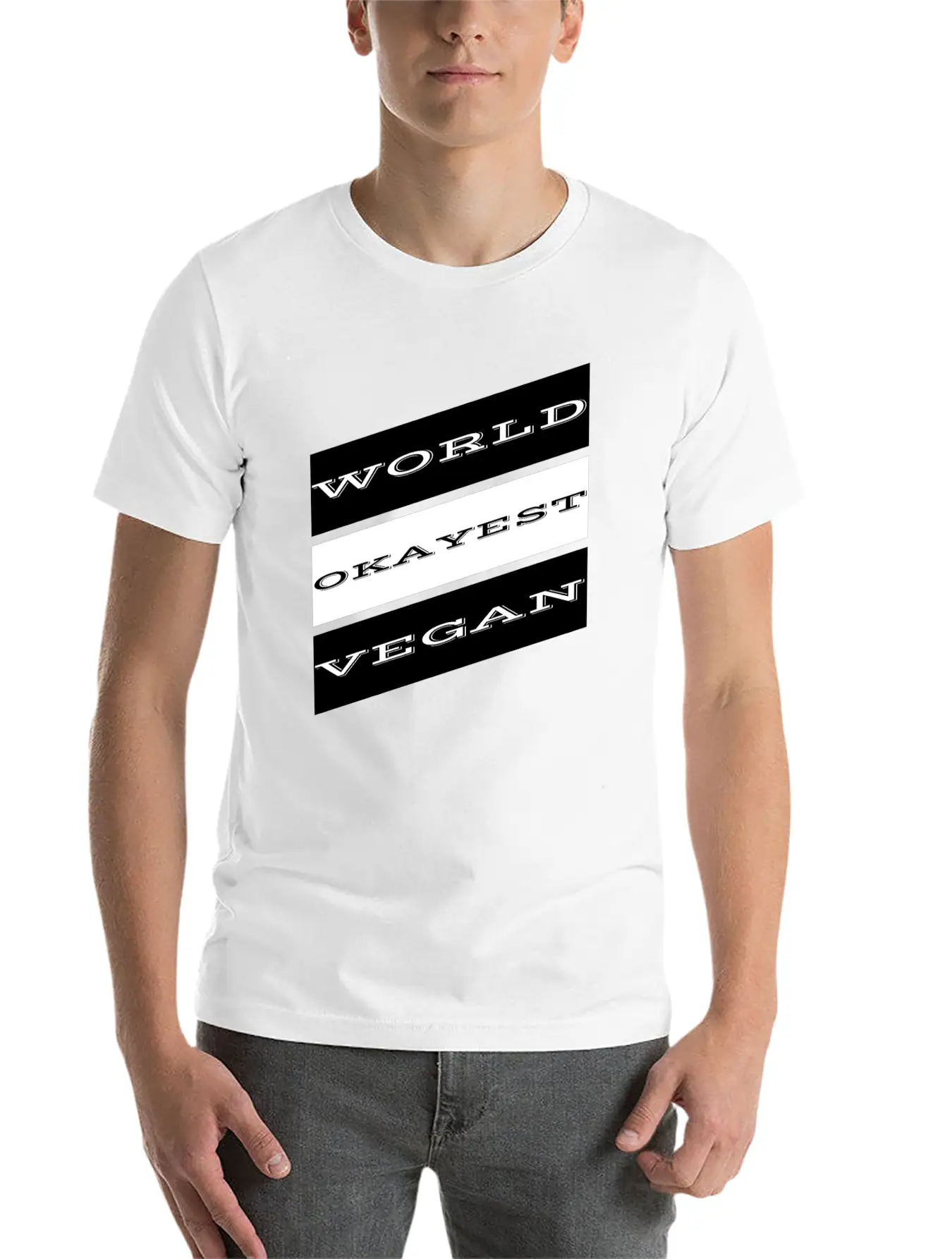 Vegan - World Okayest Vegan Unisex Casual T-Shirt – Clean Design For Daily Comfort