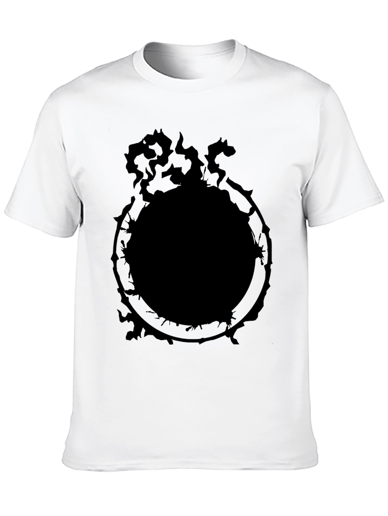 Mens Black Graphic Tee - Ouroboros Serpent