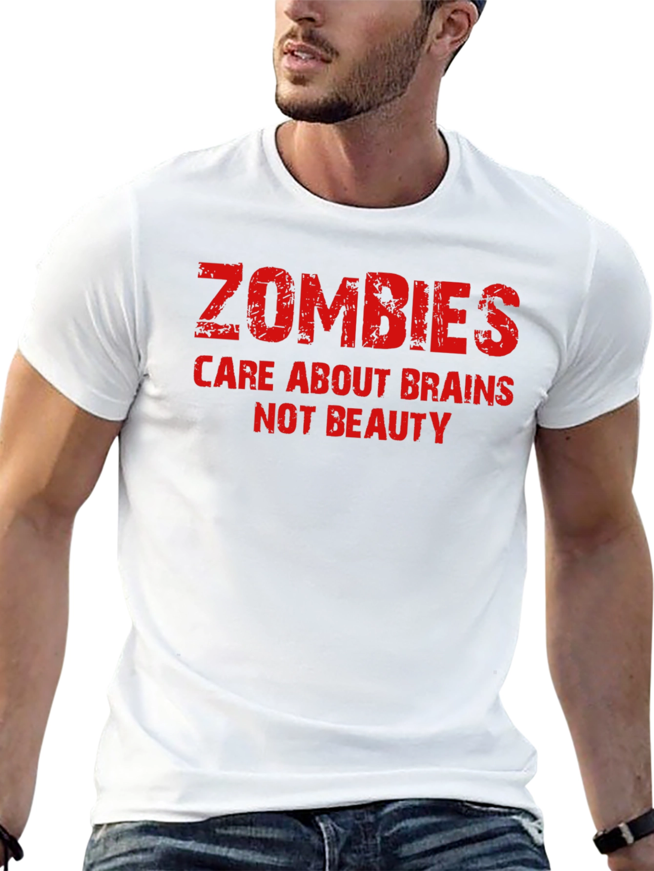 Zombies Care About Brains T-Shirt - Black