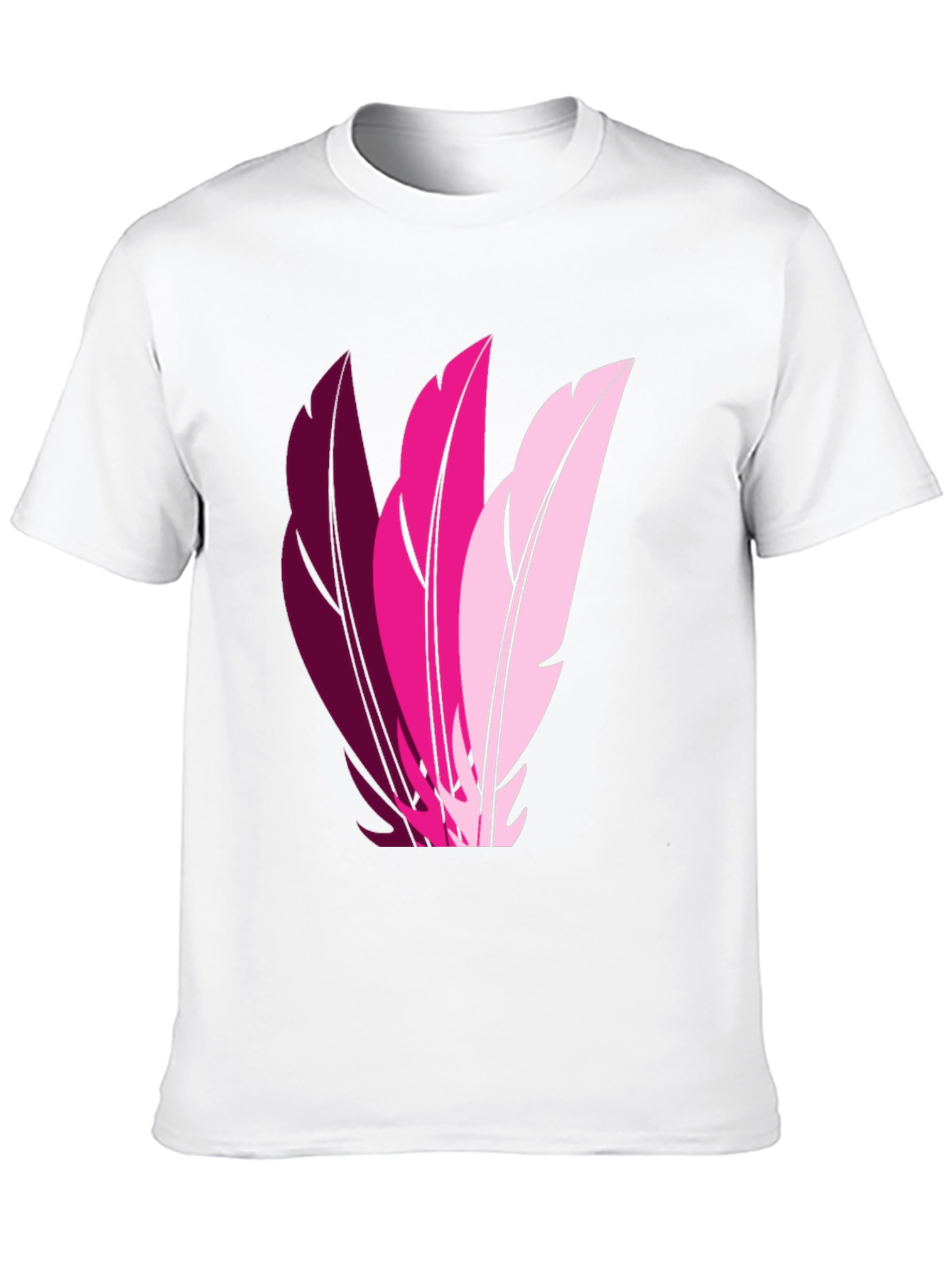 Feather Trio Graphic T-Shirt - Casual Style