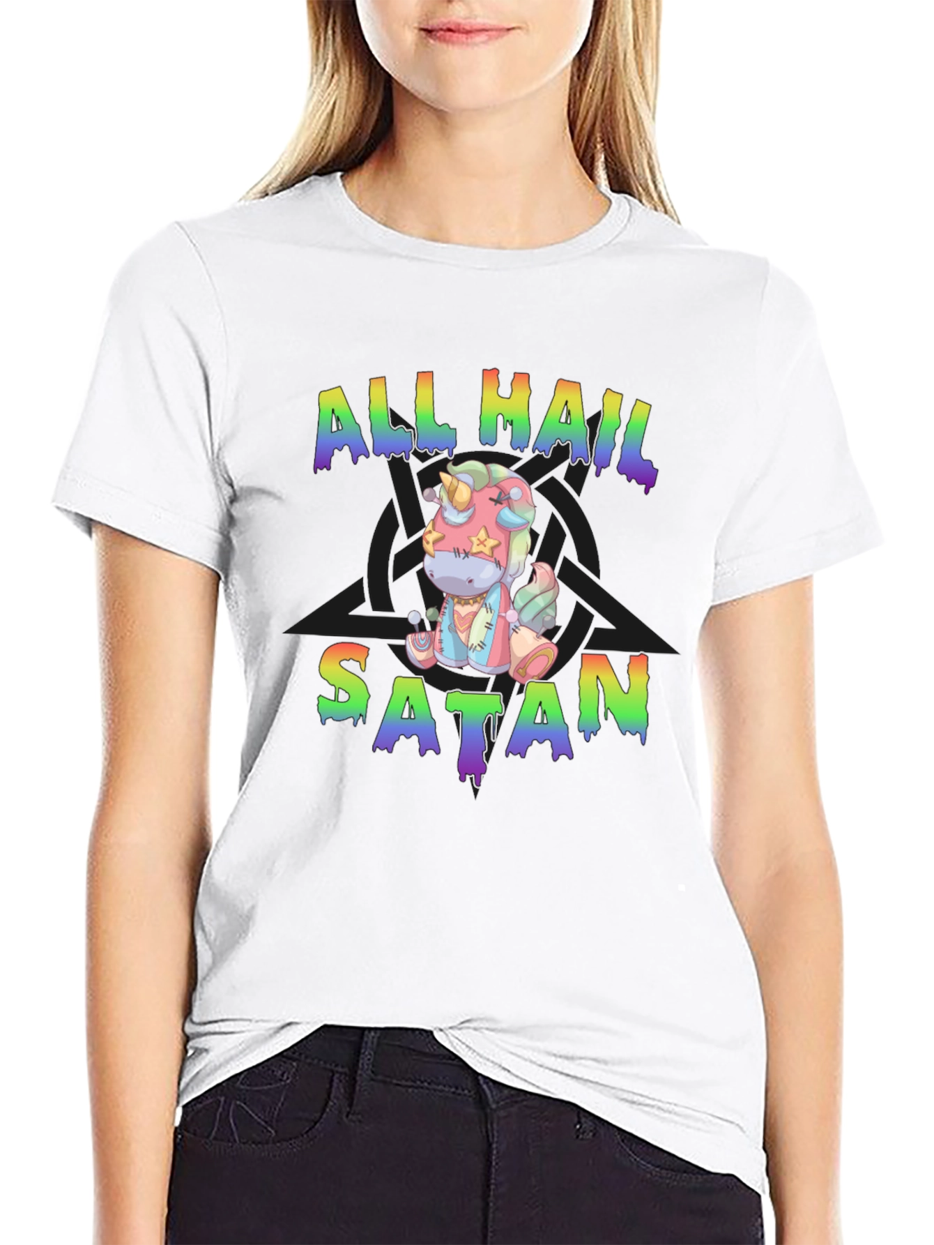 All Hail Satan Unicorn T-Shirt