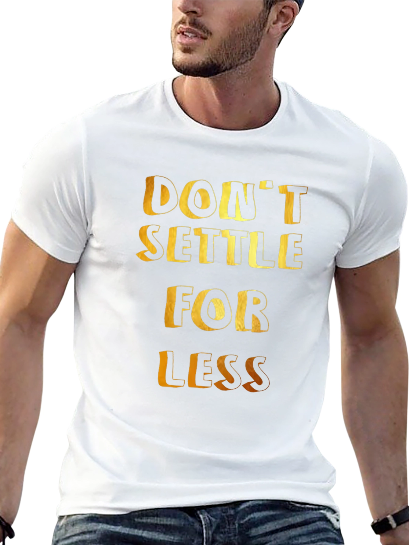 Dont Settle For Less Graphic Tee - Black