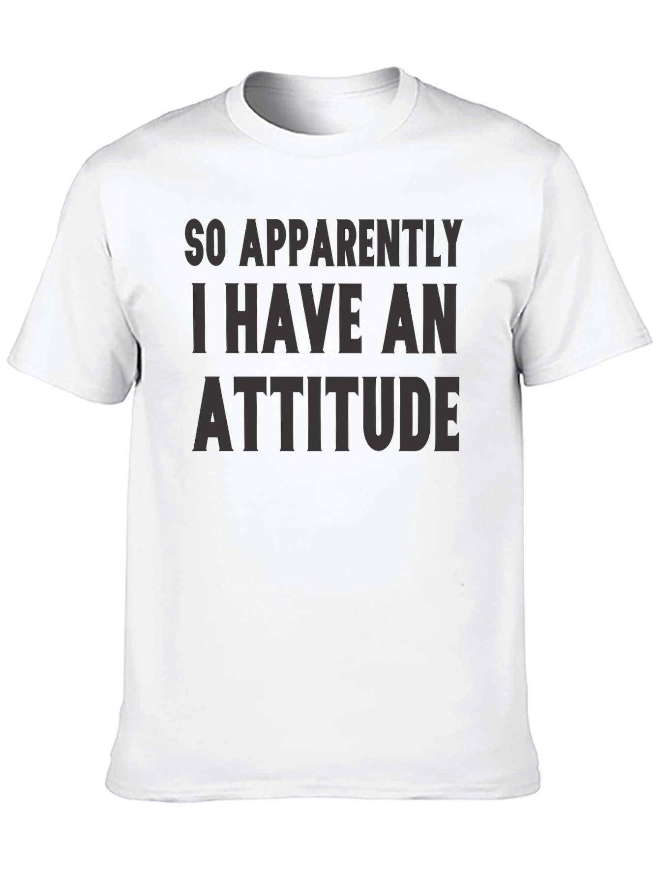 Attitude Slogan Graphic Print T-Shirt