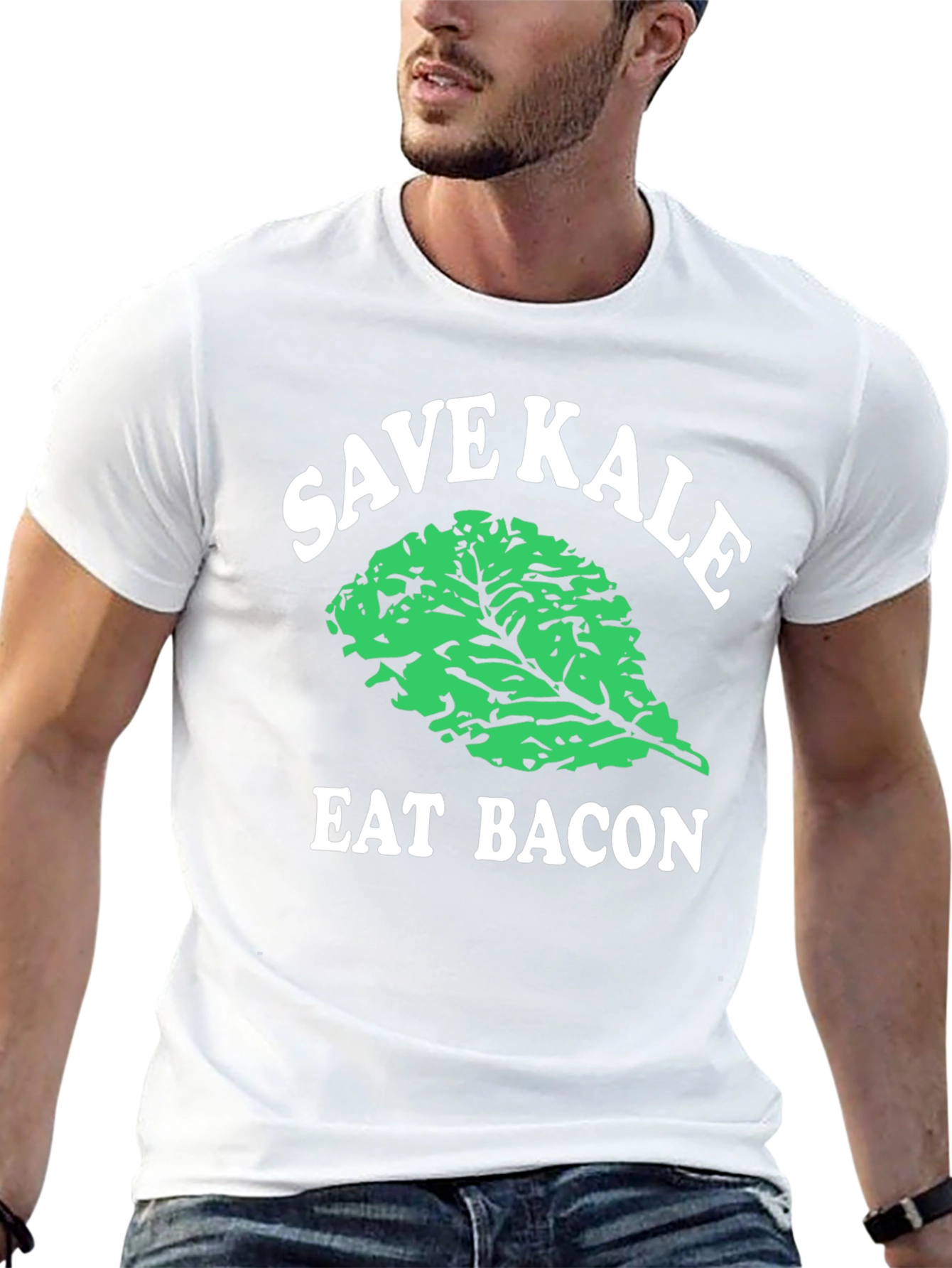 Save Kale Eat Bacon Graphic Tee