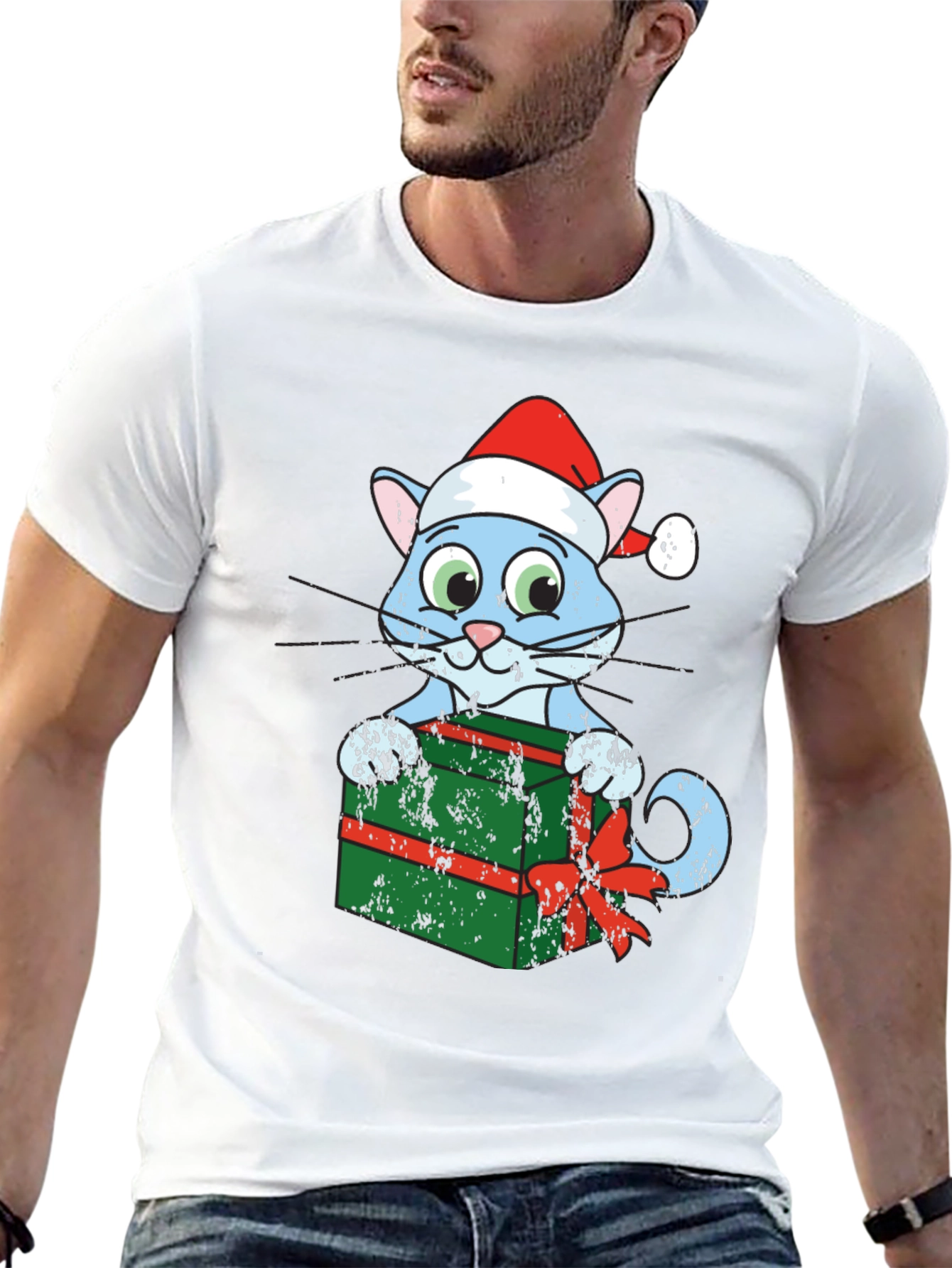 Festive Cat Gift T-Shirt