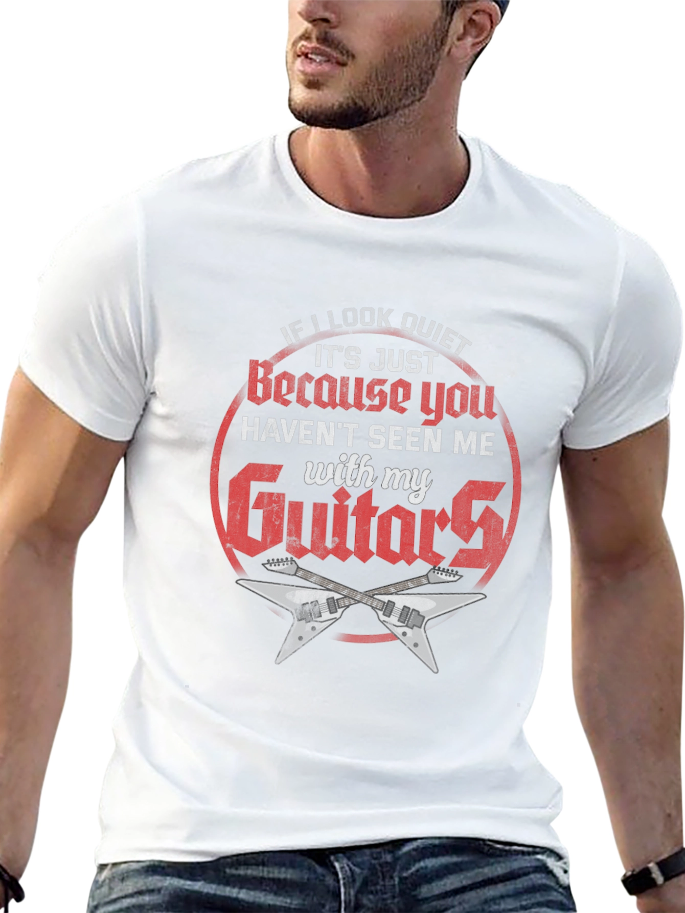 Quiet? Guitar T-Shirt - Rock Music
