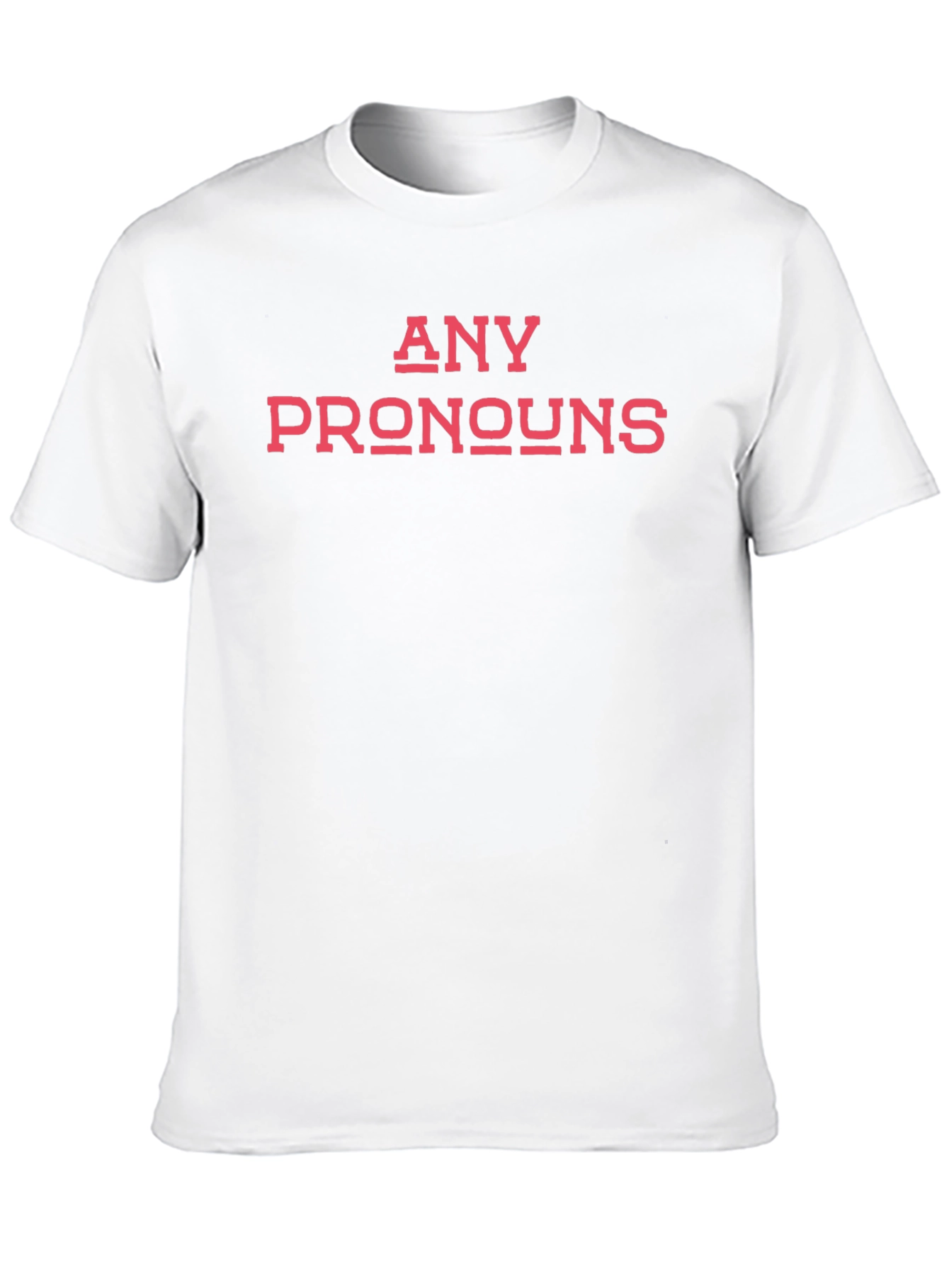 Any Pronouns Black Cotton T-Shirt
