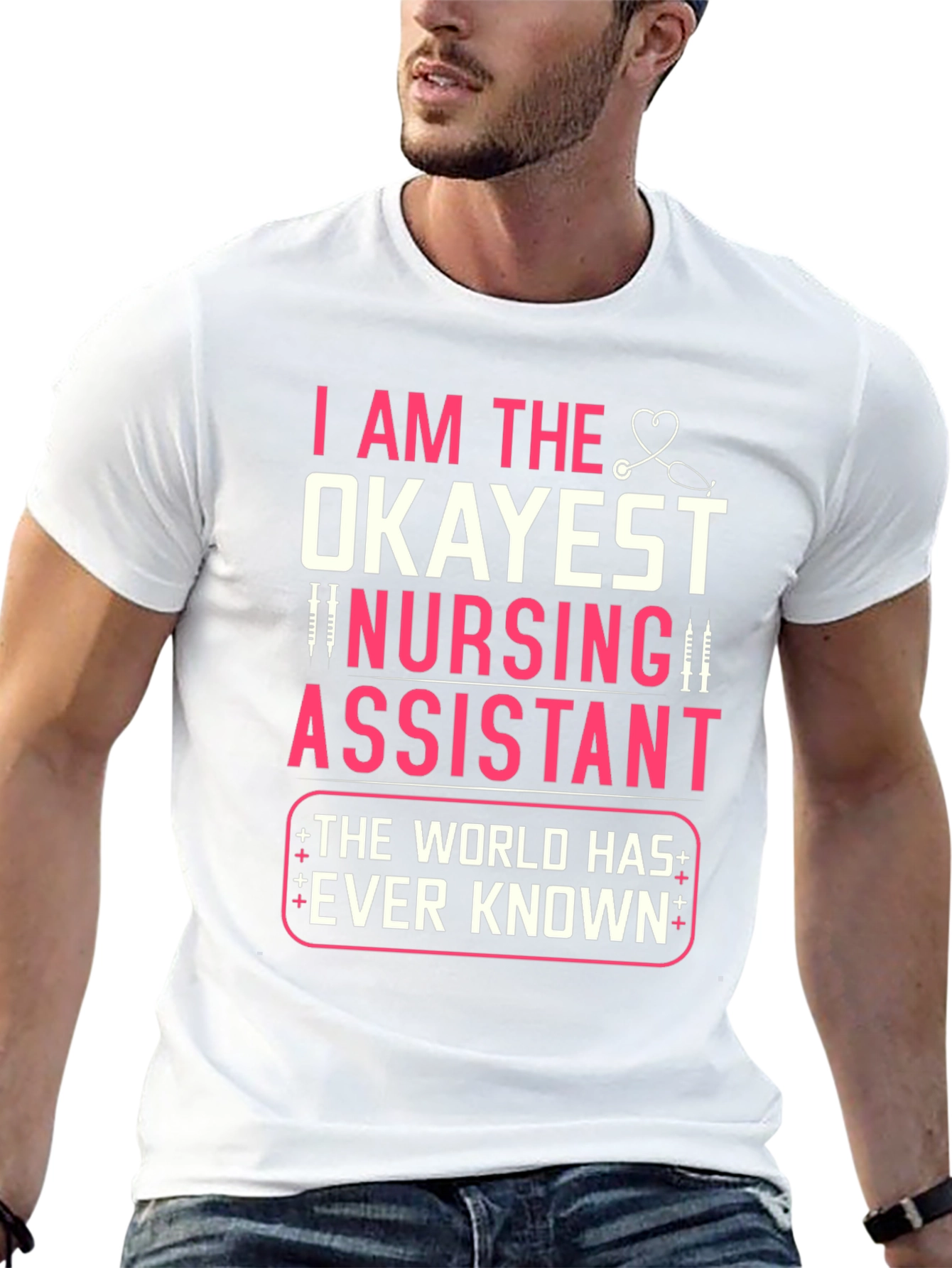 Okayest Nursing Assistant T-Shirt Funny Nurse Gift
