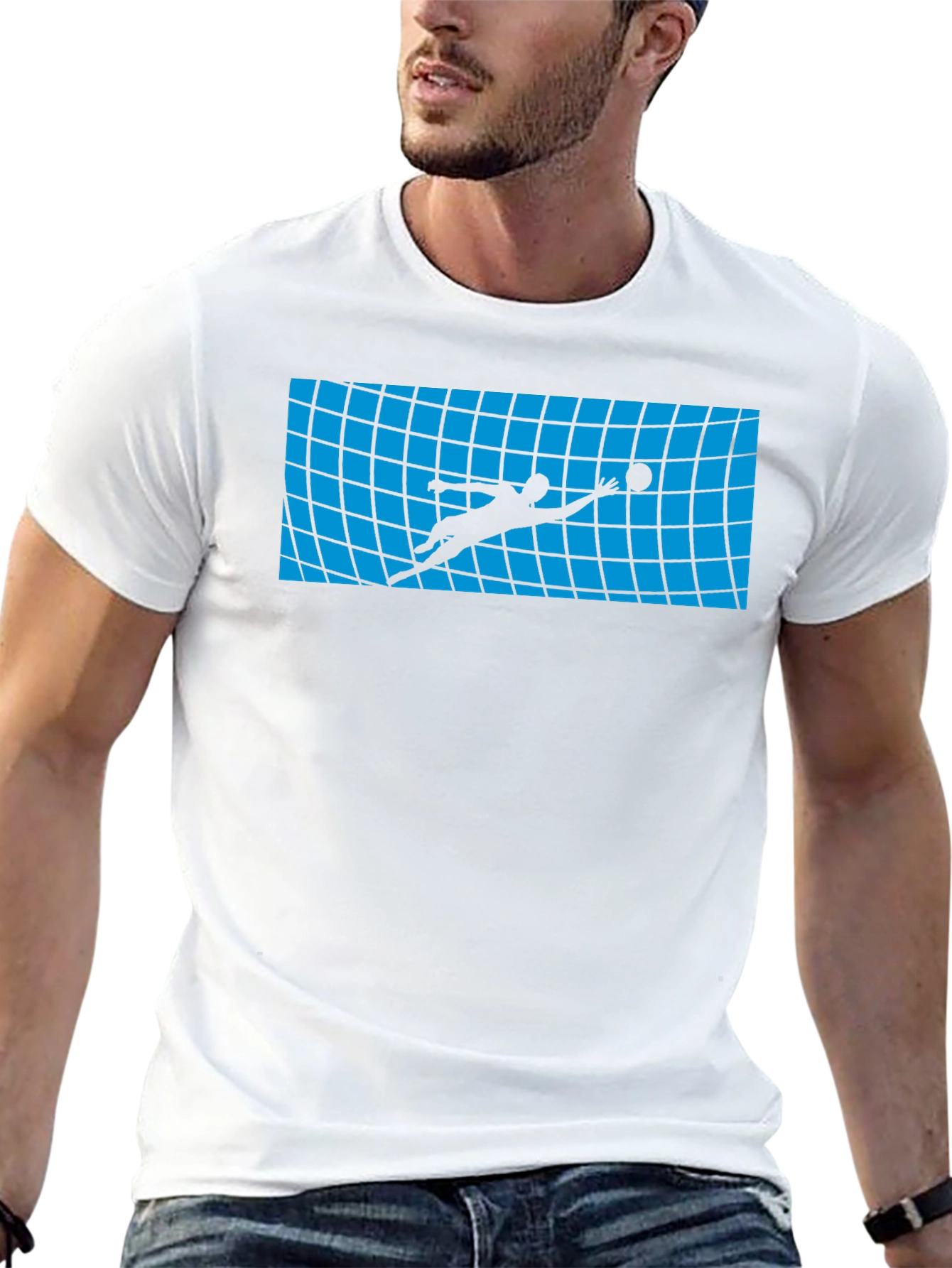 Goalkeeper Graphic T-Shirt - Soccer Save Design