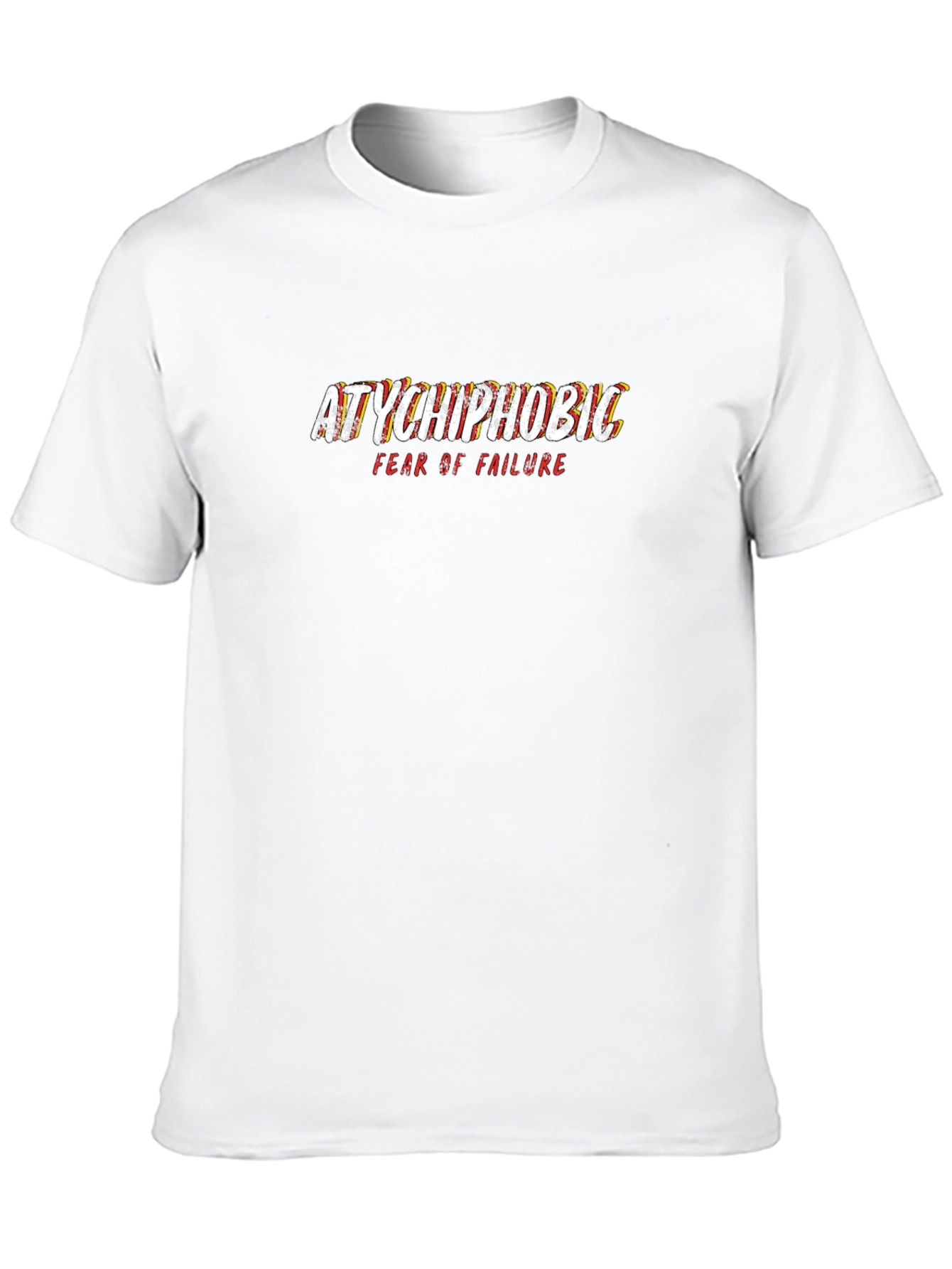 Atychiphobic Fear of Failure Black Graphic T-Shirt