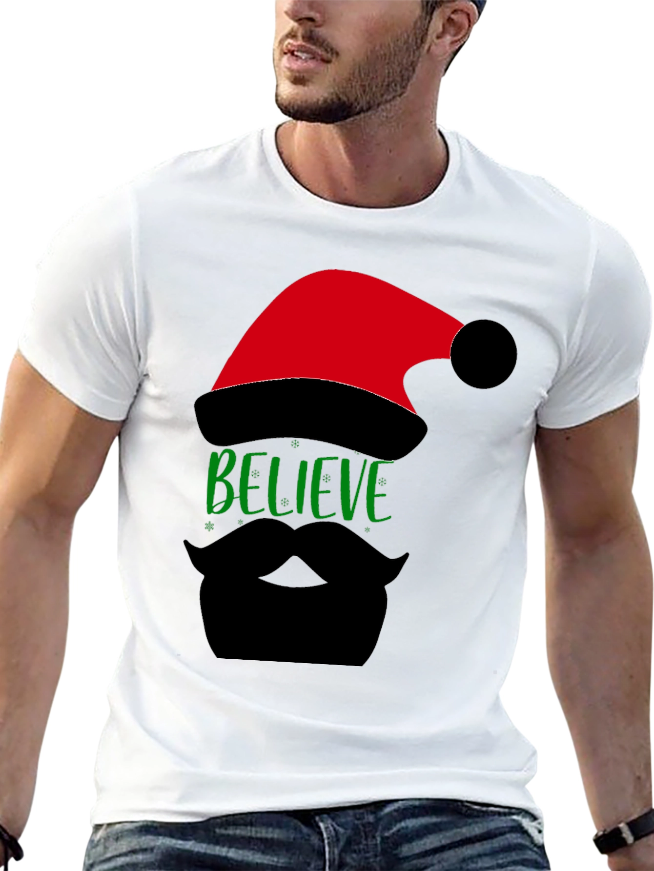Believe Santa Beard T-Shirt