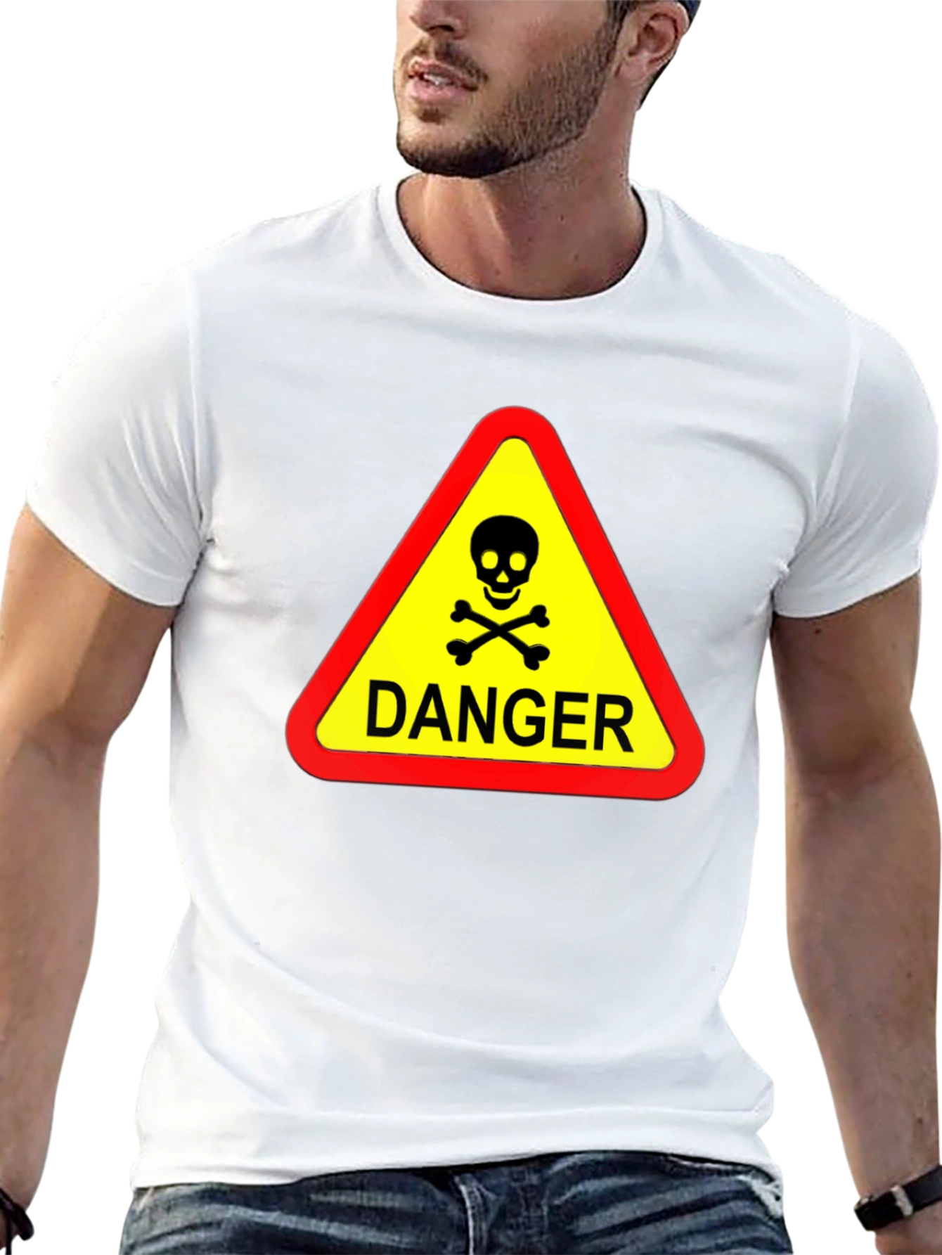 Danger Skull & Crossbones Graphic T-Shirt