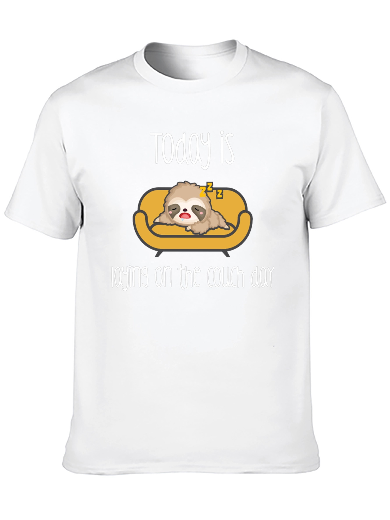 Lazy Sloth Laying on Couch T-Shirt