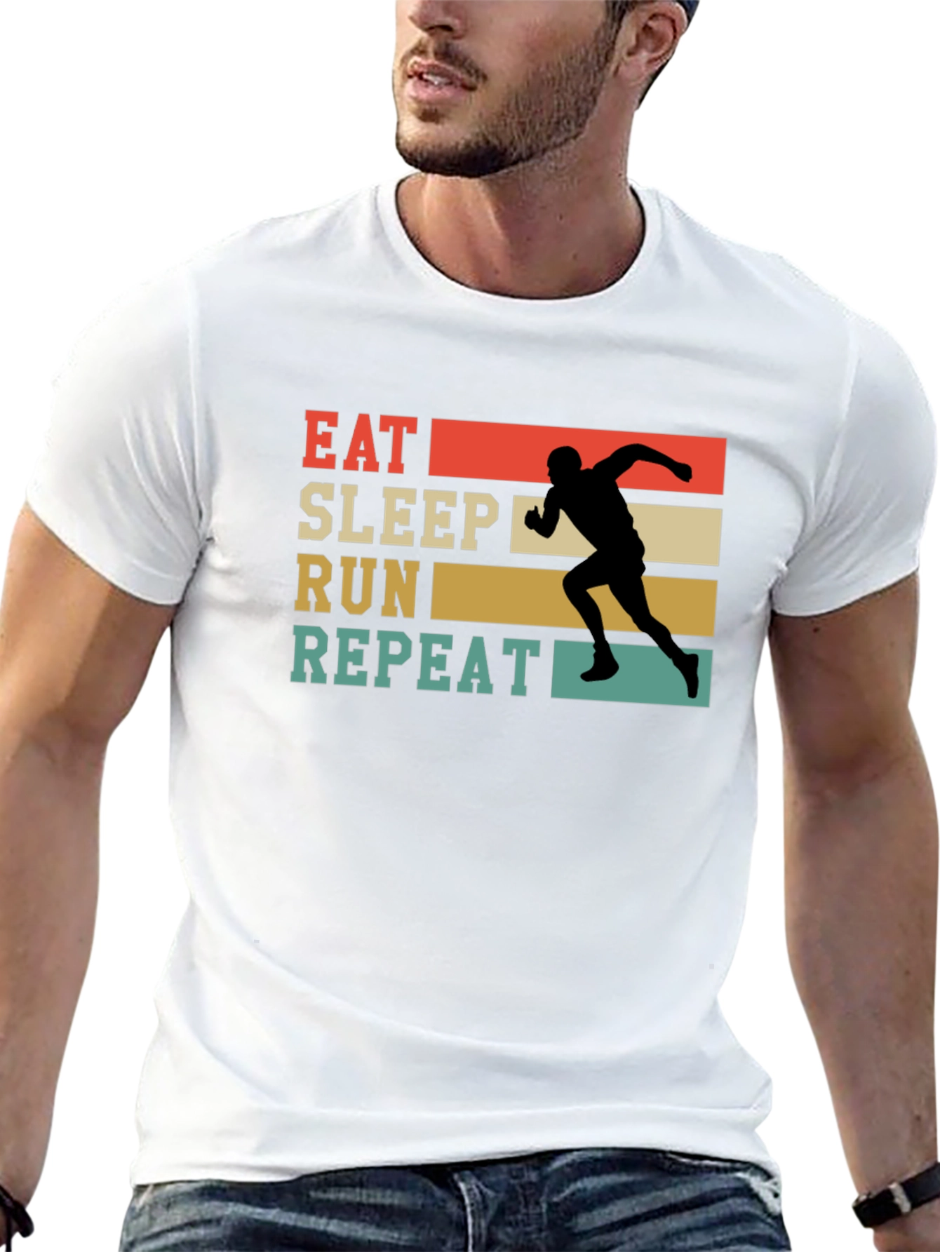 Eat Sleep Run Repeat Retro T-Shirt