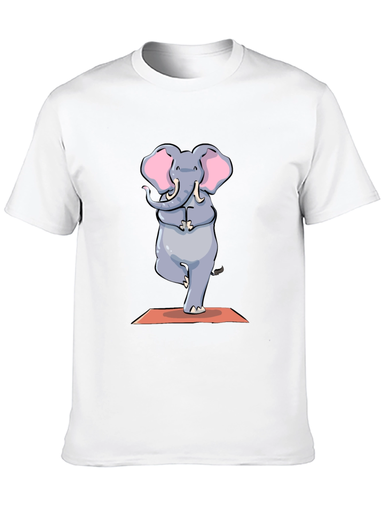 Yoga Elephant Graphic Tee - Black Cotton T-Shirt