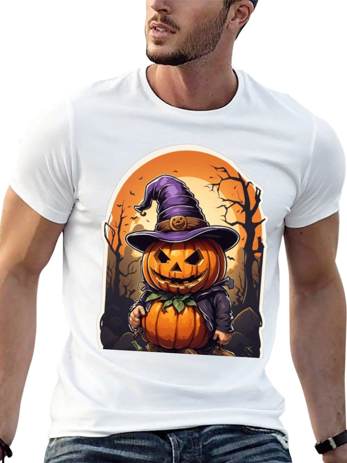 Halloween Pumpkin Character T-Shirt